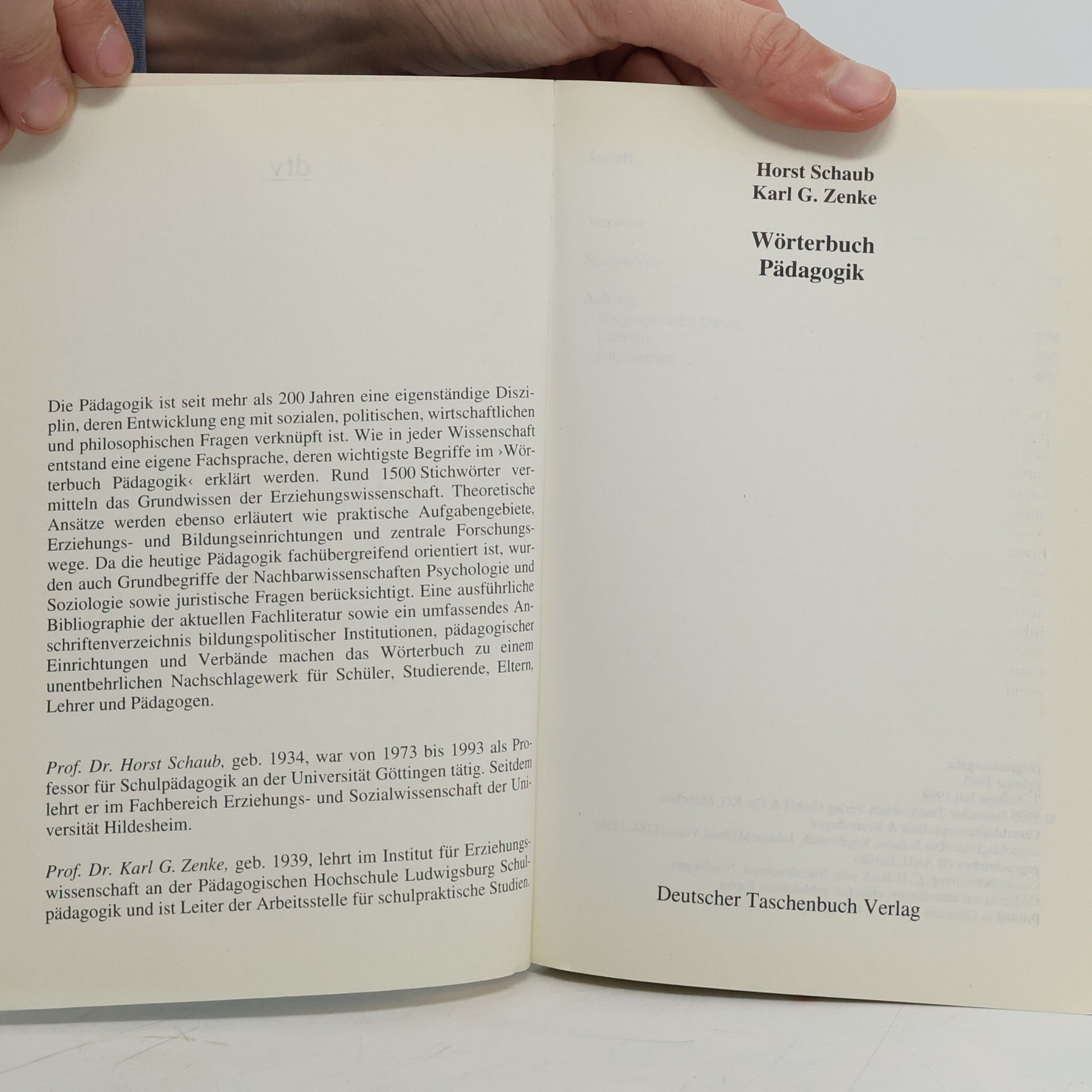 Horst Schaub Wörterbuch Pädagogik