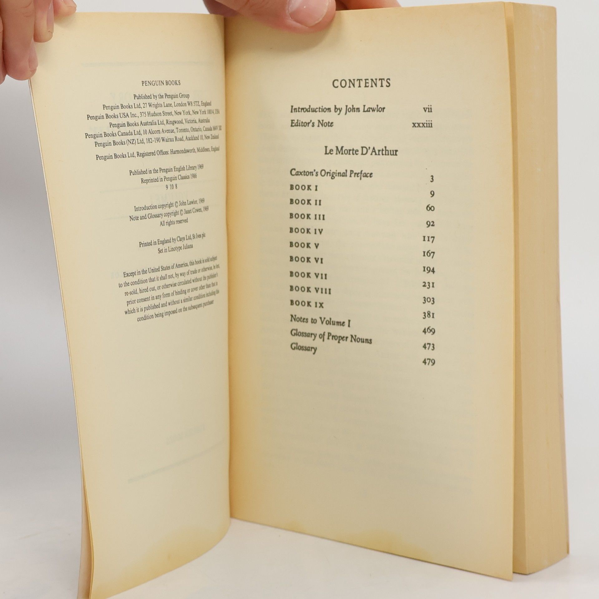Thomas Malory Le morte d'Arthur, Volume I