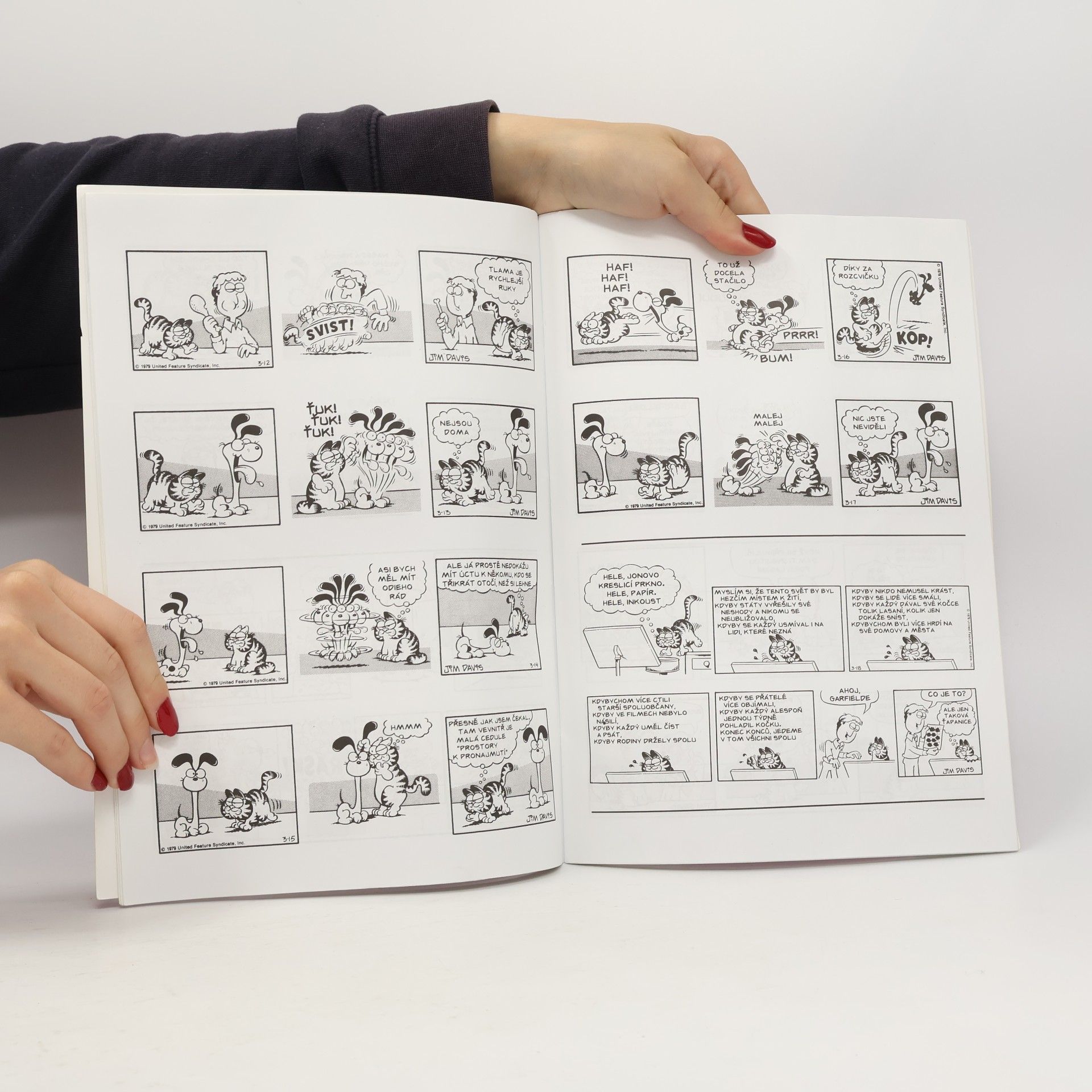 Jim Davis Garfield přibývá na váze