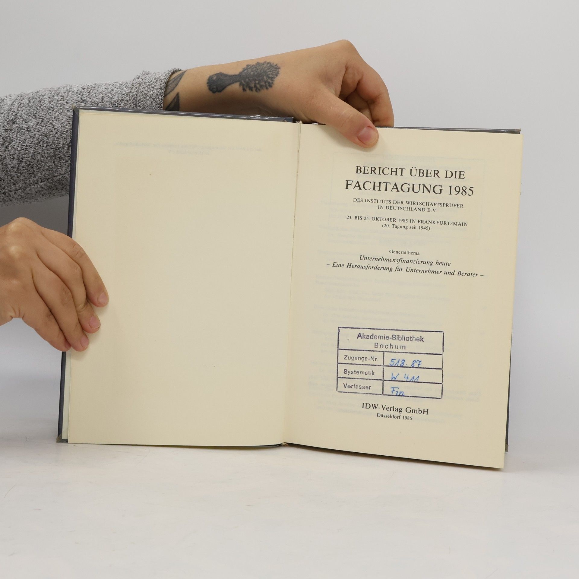Various authors Bericht über die Fachtagung '85
