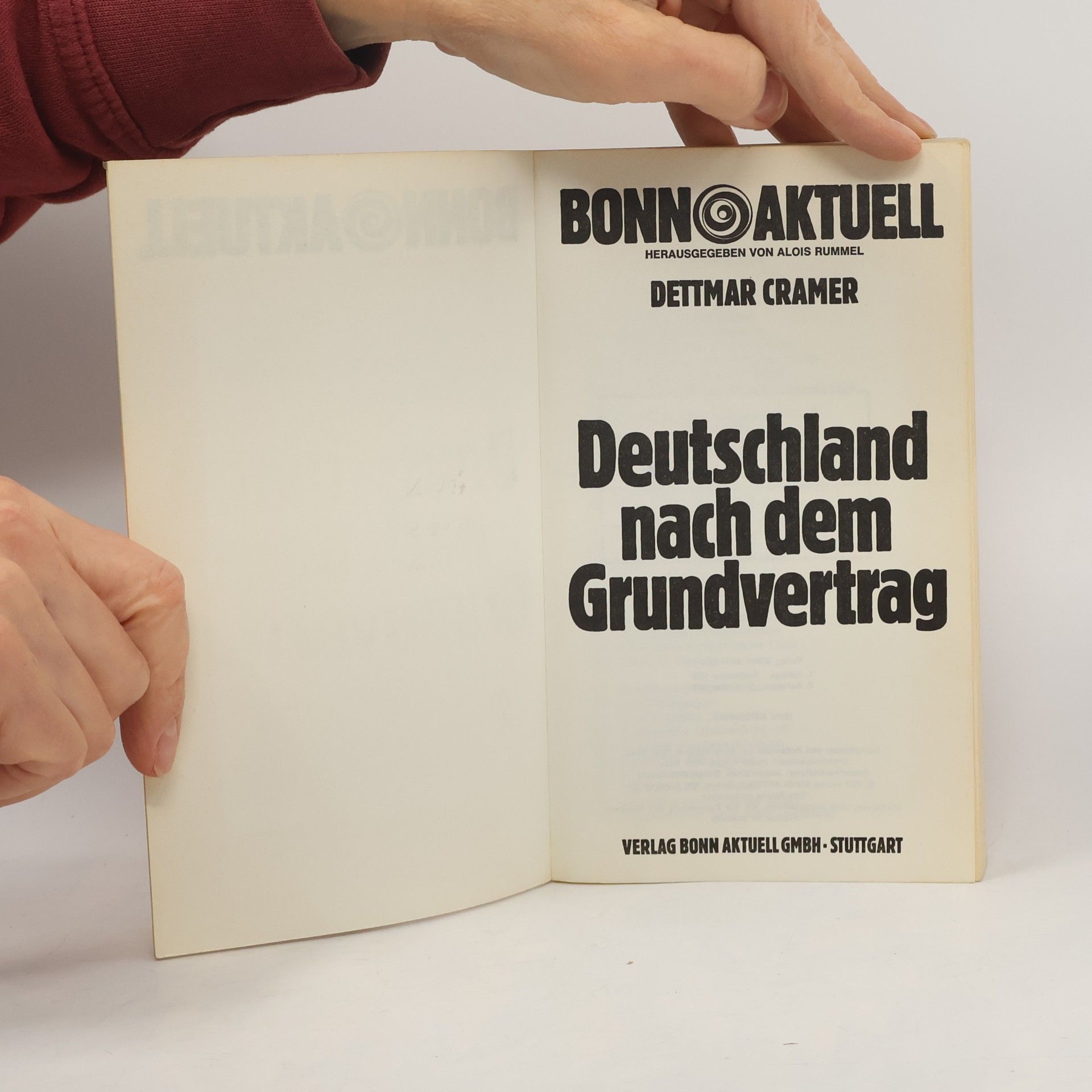 Dettmar Cramer Deutschland nach dem Grundvertrag
