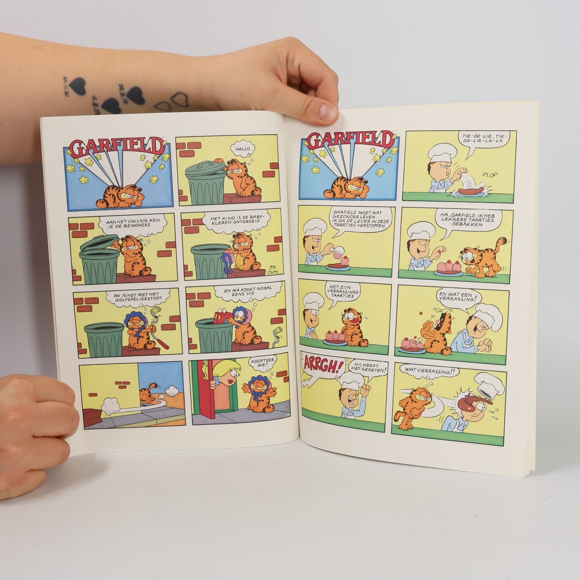 Jim Davis Garfield heeft er zin in