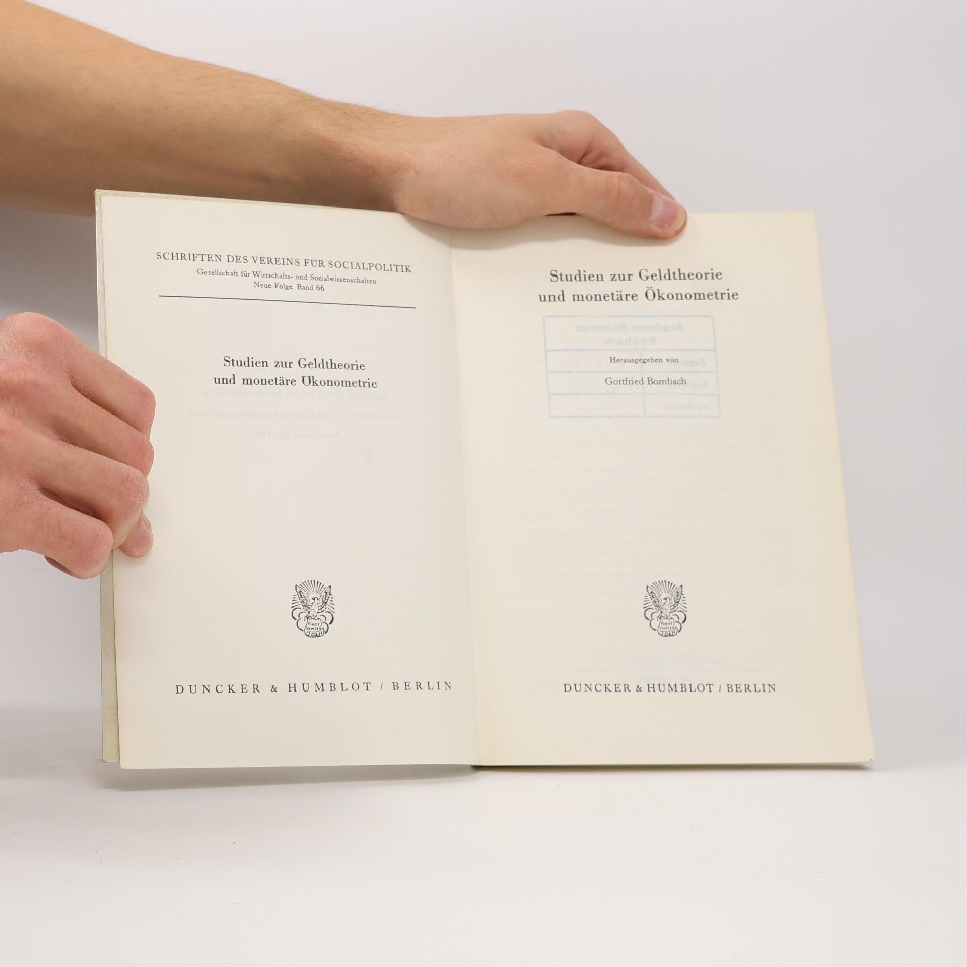 Autores varios Studien zur Geldtheorie und monetäre Ökonometrie