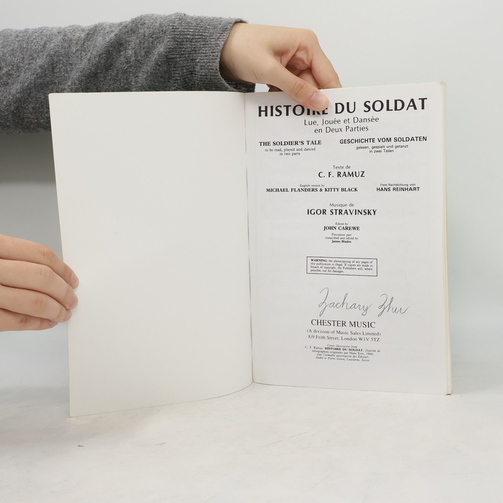 Igor Stravinsky Histoire du soldat