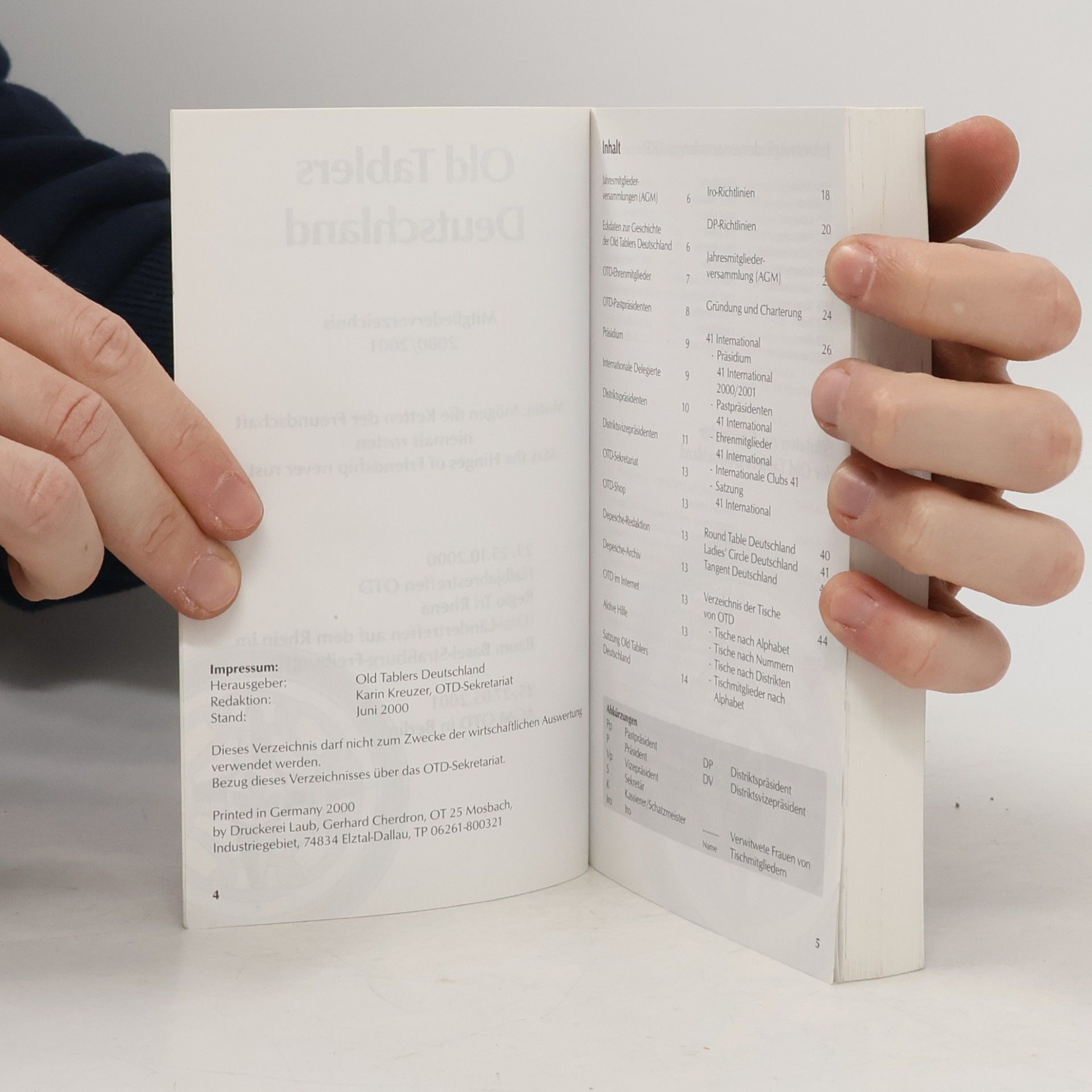 Various authors Old Tablers Deutschland
