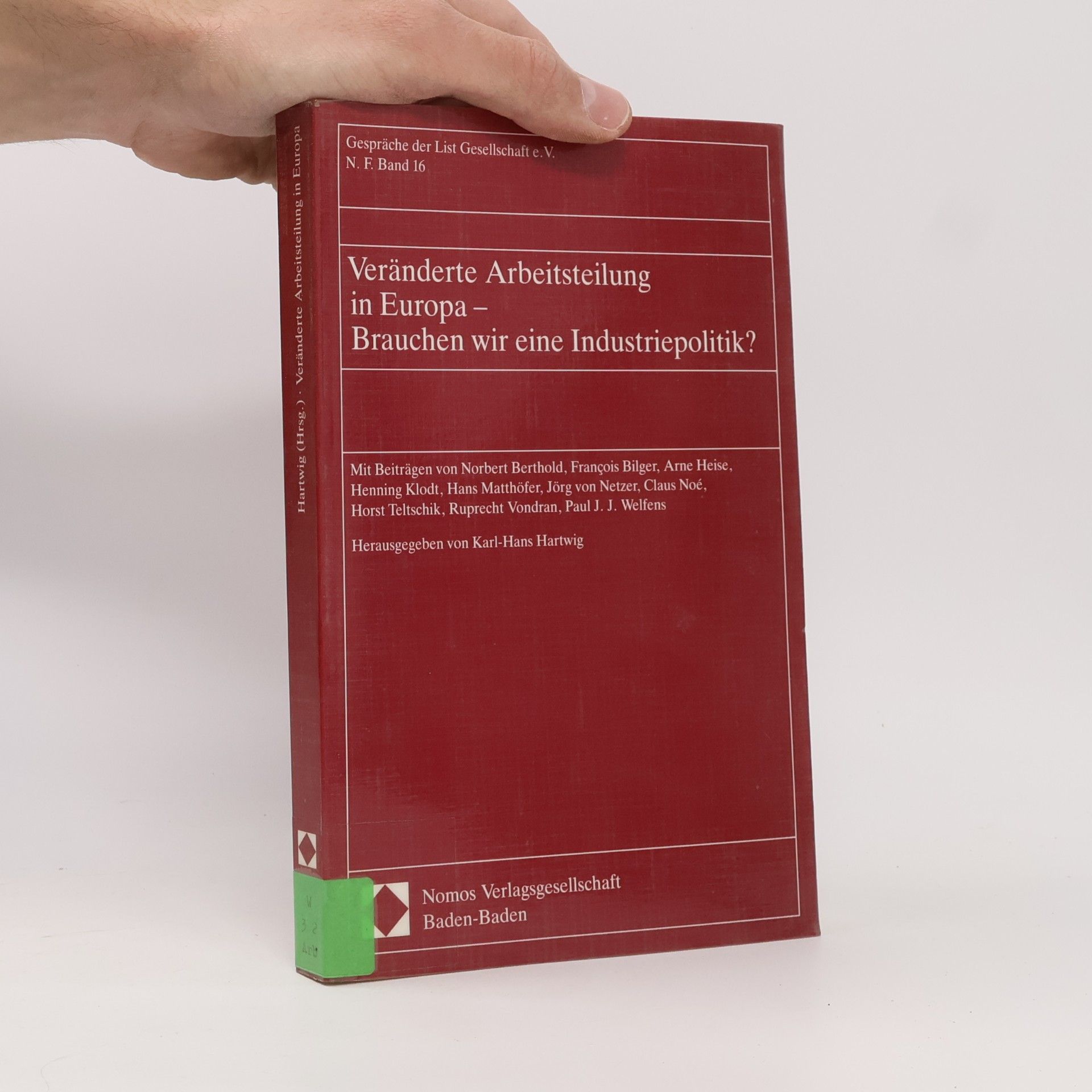 AA.VV. Veränderte Arbeitsteilung in Europa