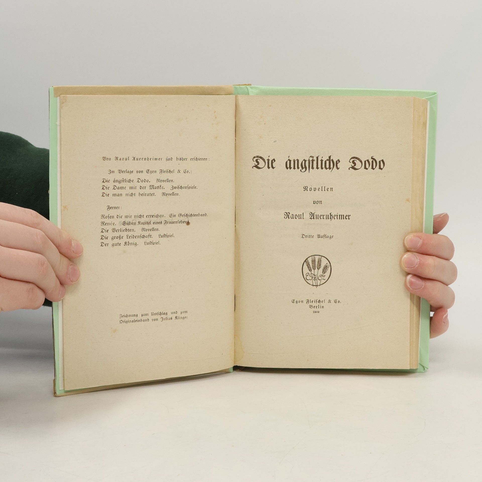 Raoul Auernheimer Die ängstliche Dodo