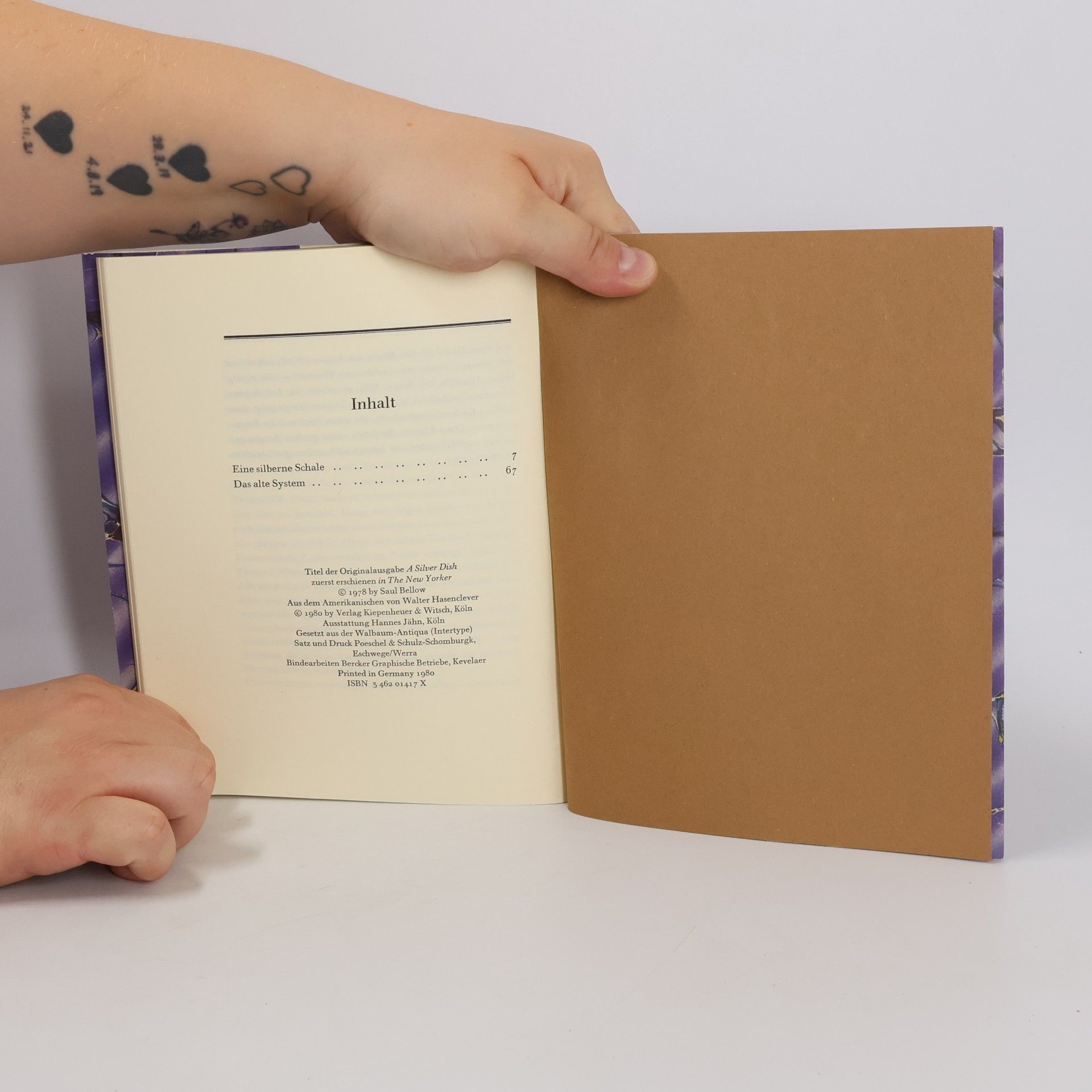 Saul Bellow Eine silberne Schale