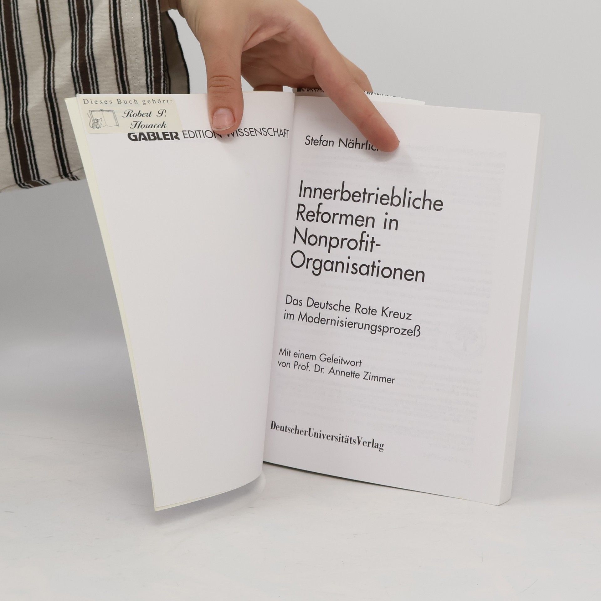 Stefan Nährlich Innerbetriebliche Reformen in Nonprofit-Organisationen