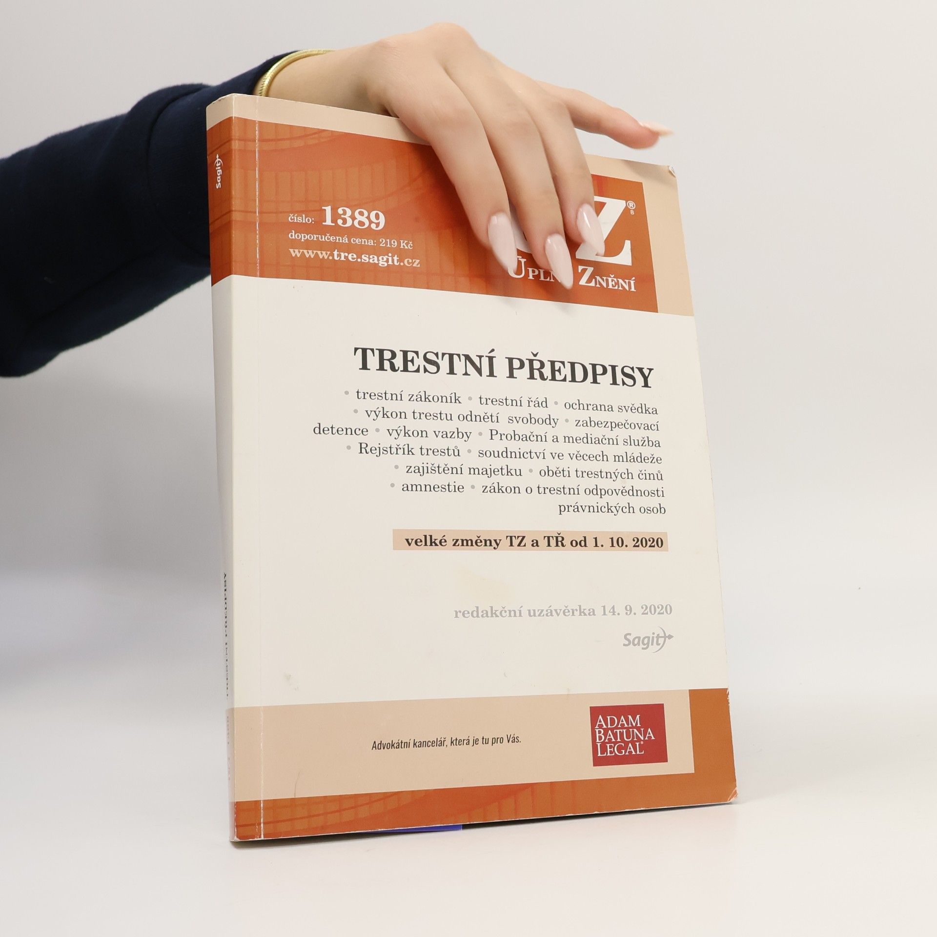 Various authors Trestní předpisy [ÚZ 2020 č. 1389]