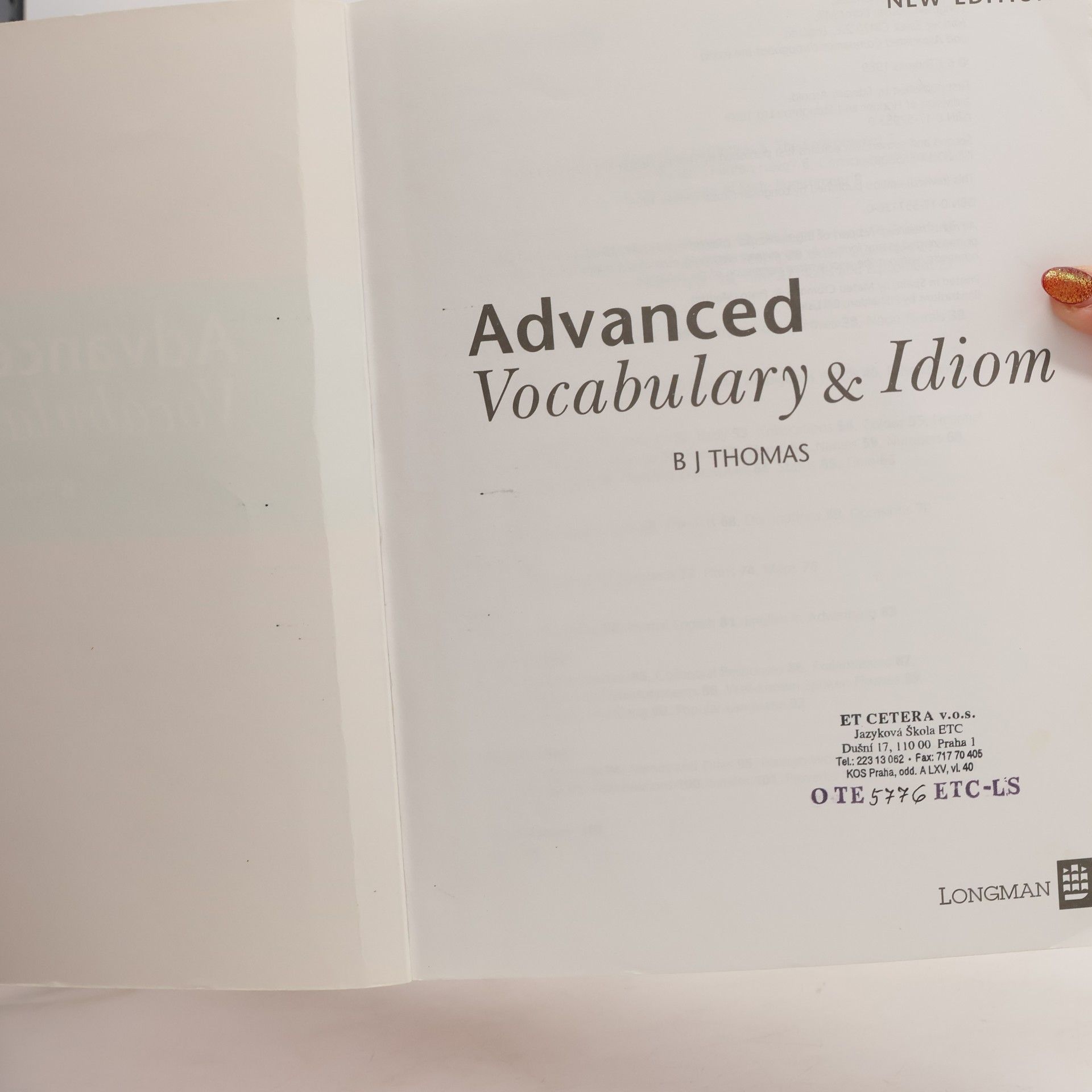 Barbara Thomas Advance Vocabulary & Idiom
