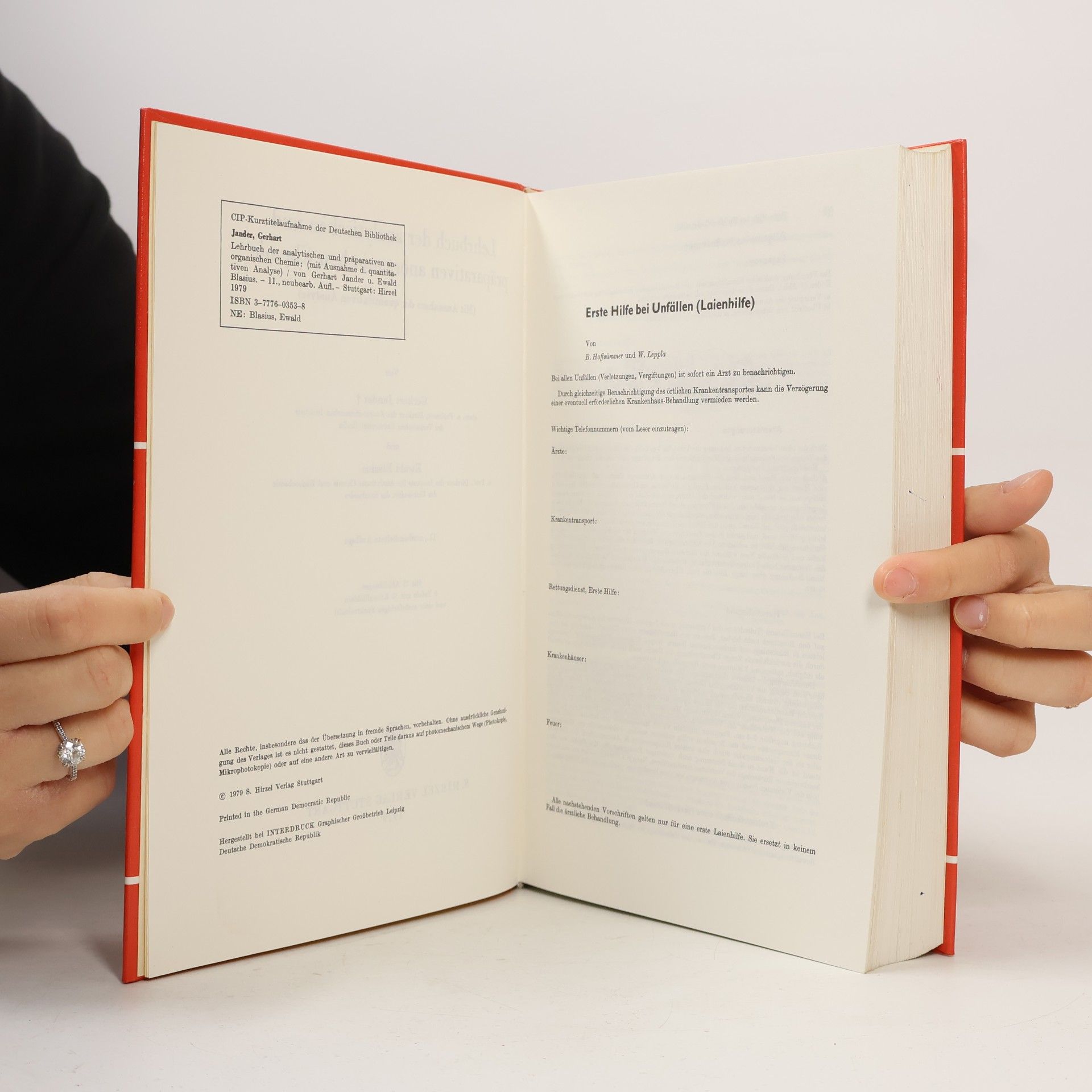 Gerhart August Jander Lehrbuch der analytischen und präparativen anorganischen Chemie