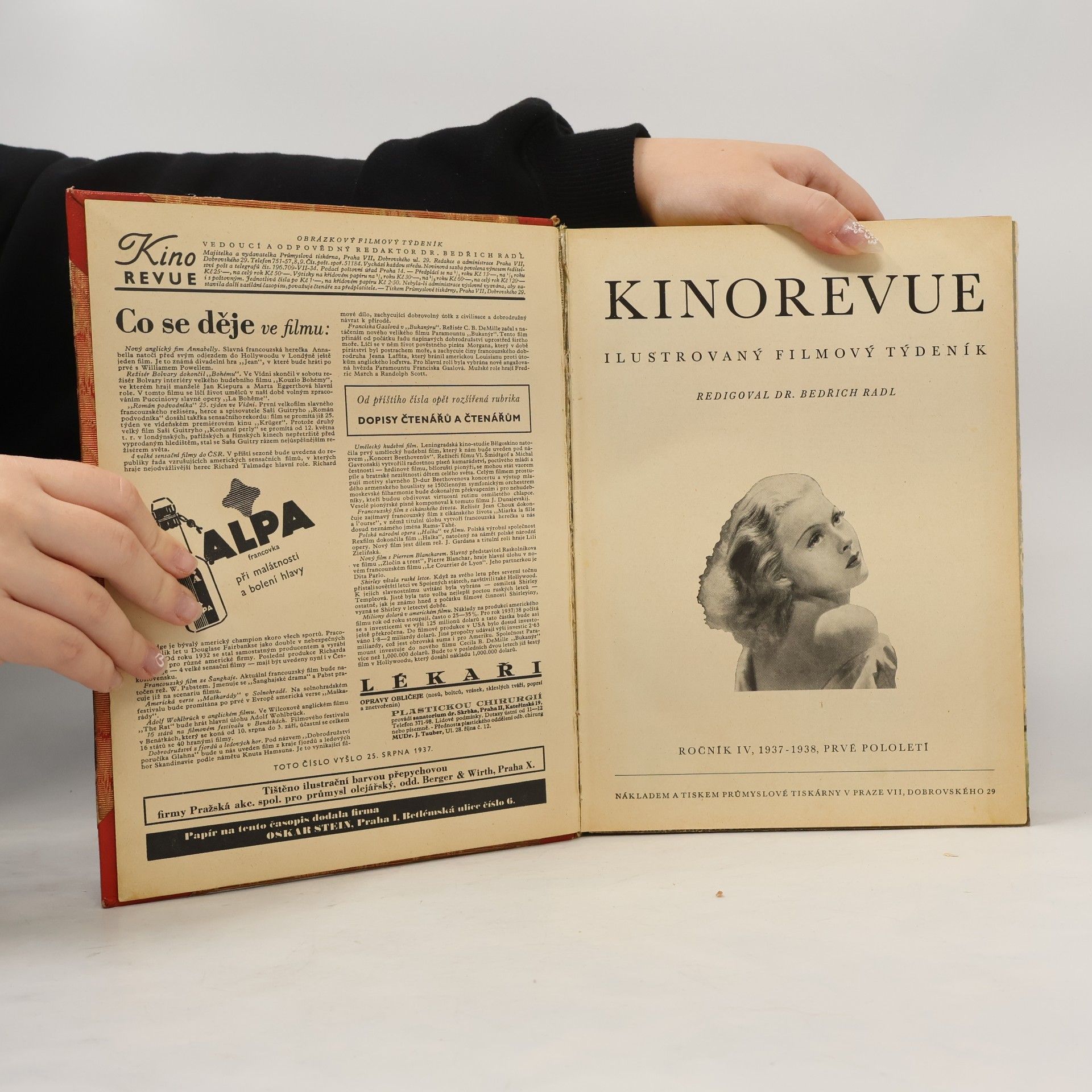 Kolektív autorov Kinorevue. Ilustrovaný filmový týdeník. Ročník IV, 1937-1938, prvé pololetí