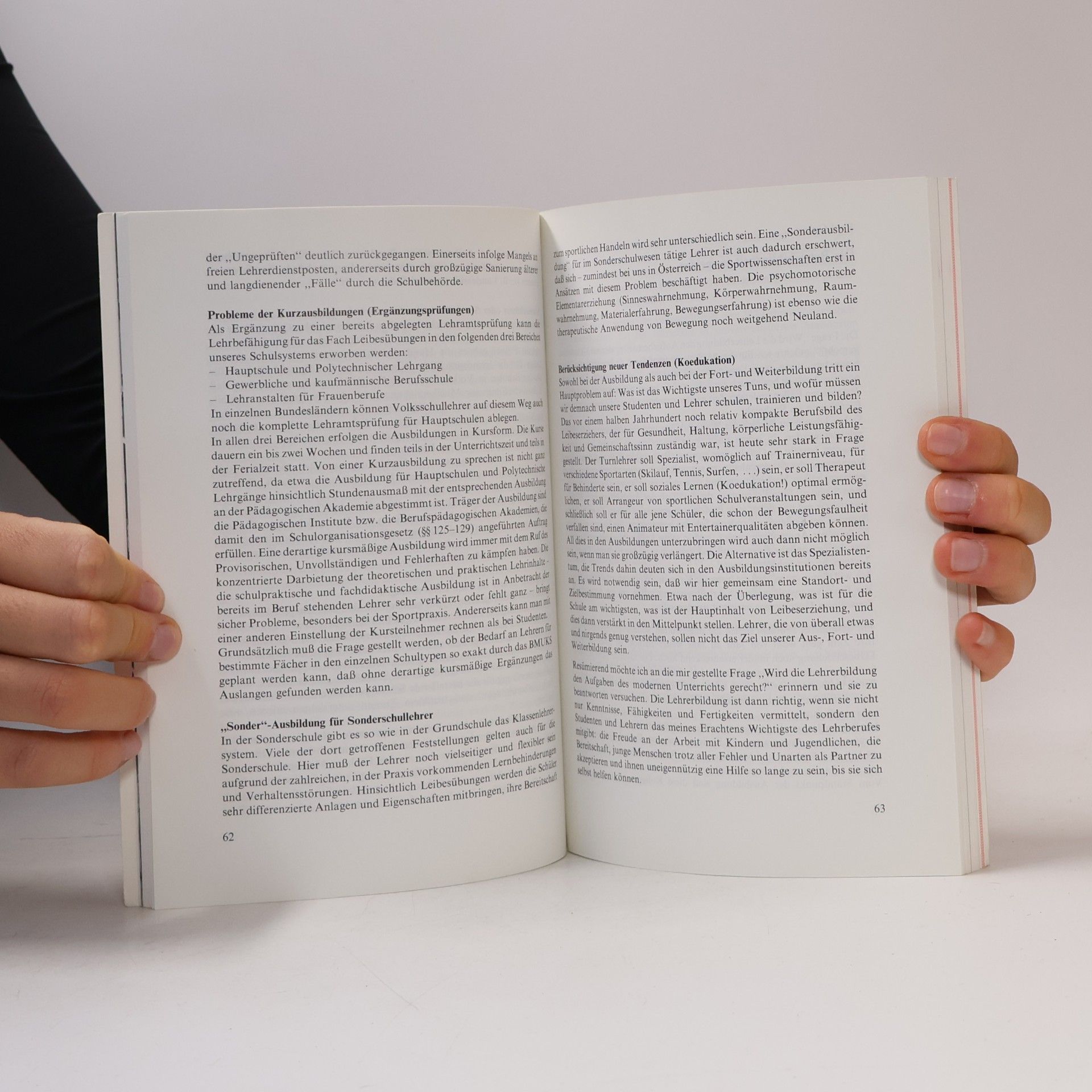 Hermann Andrecs Leibeserziehung Enquete '85