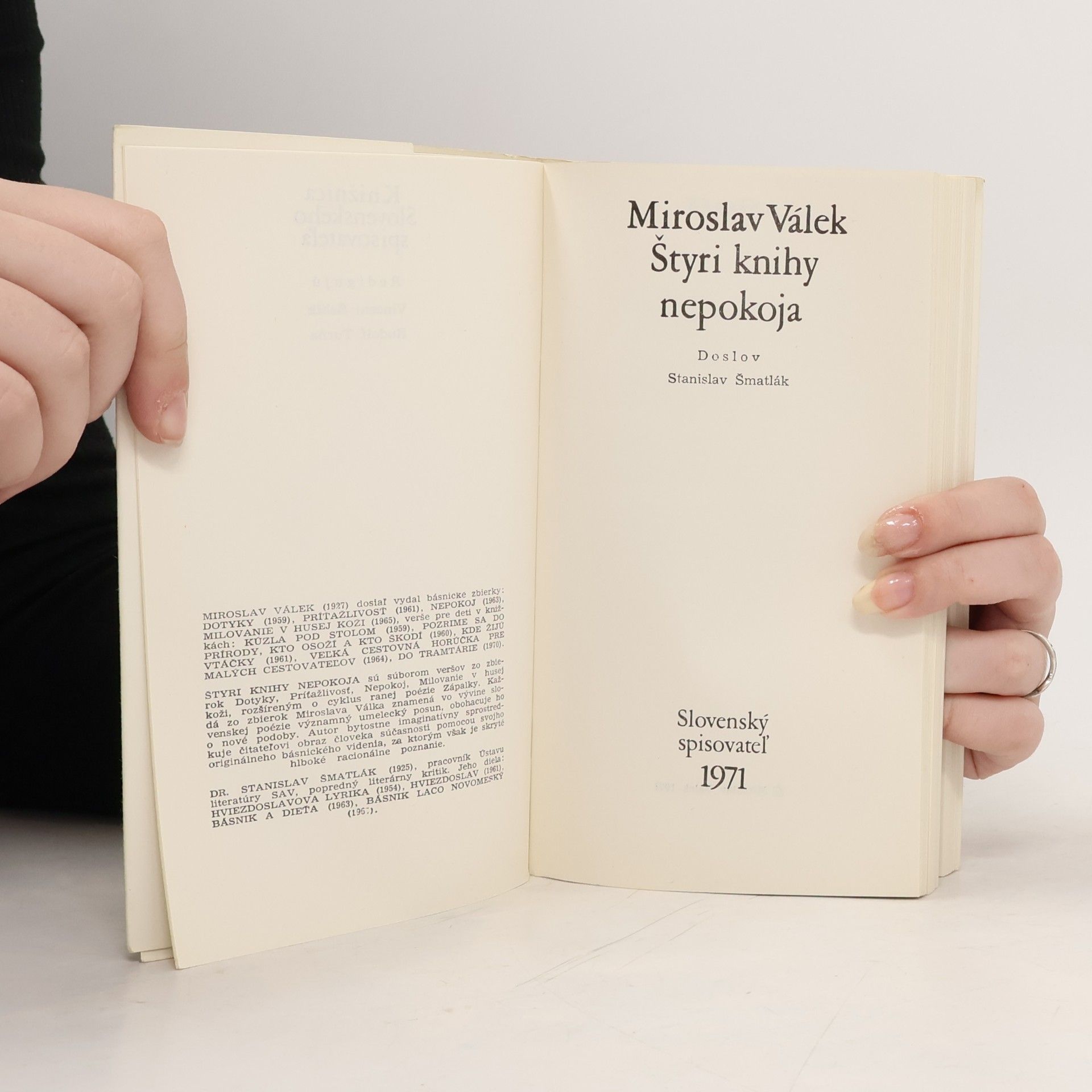Miroslav Válek Štyri knihy nepokoja