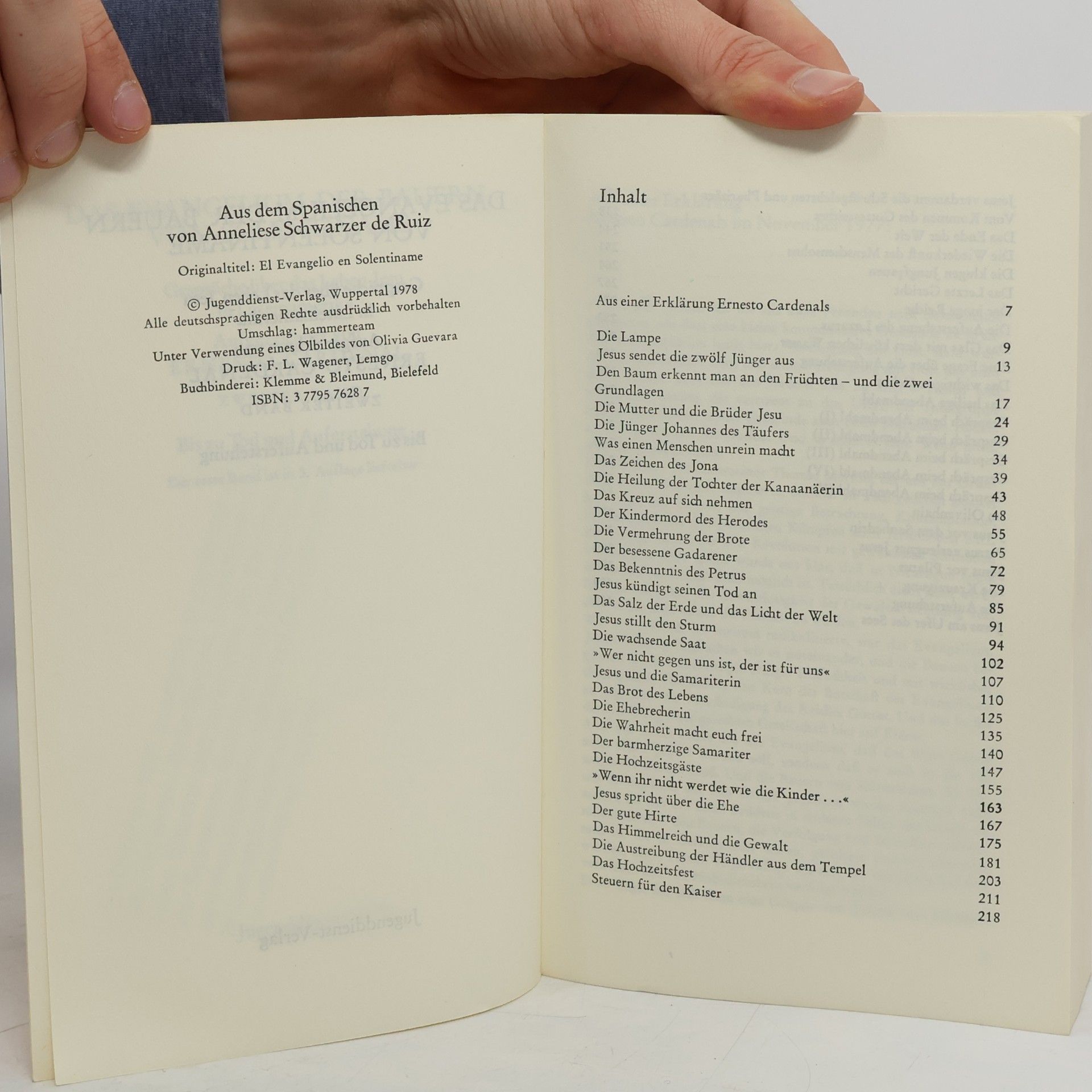 Ernesto Cardenal Das Evangelium der Bauern von Solentiname 2
