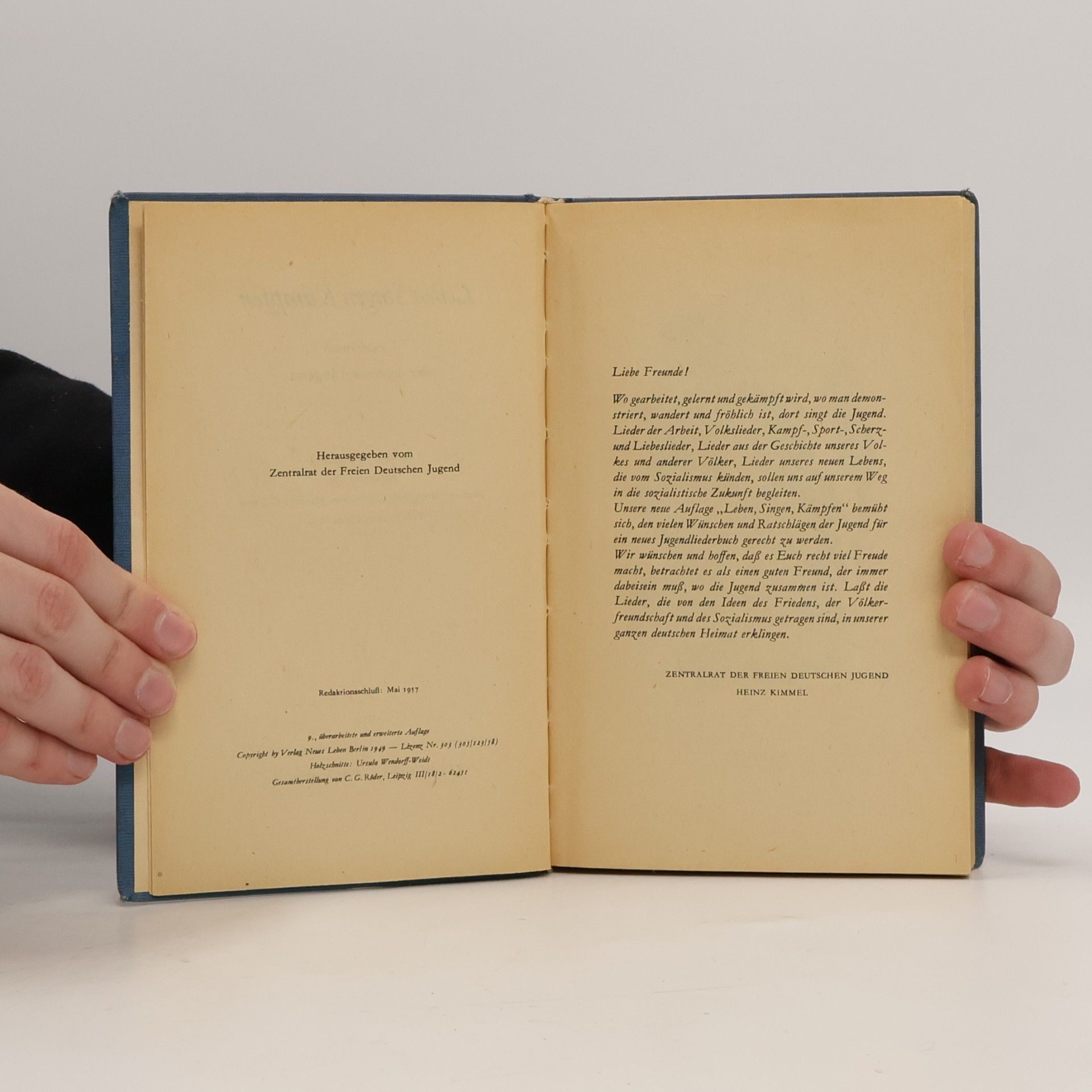 Kolektiv autorů Leben, singen, kämpfen: Liederbuch der deutschen Jugend