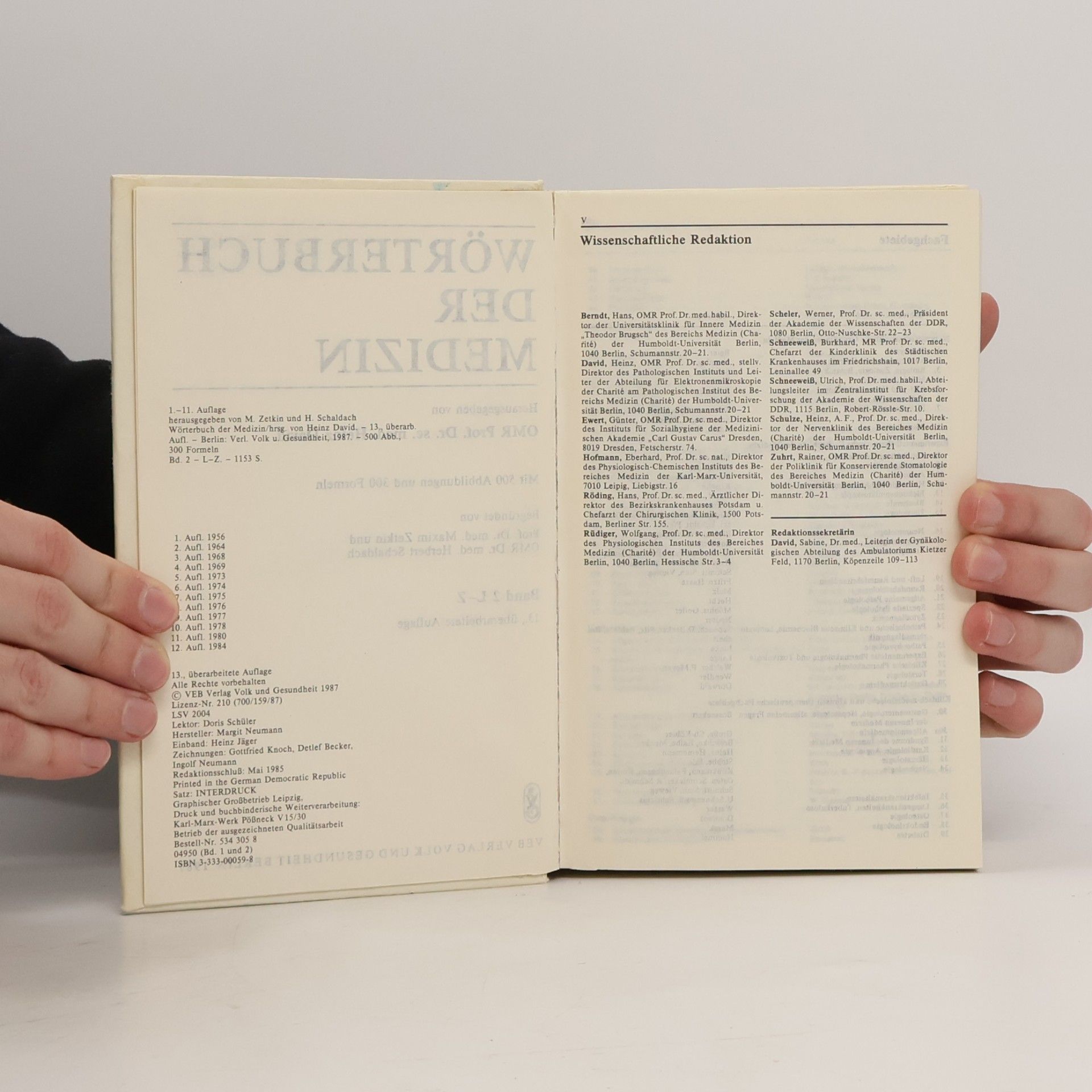 Heinz David Wörterbuch der Medizin 2. L-Z