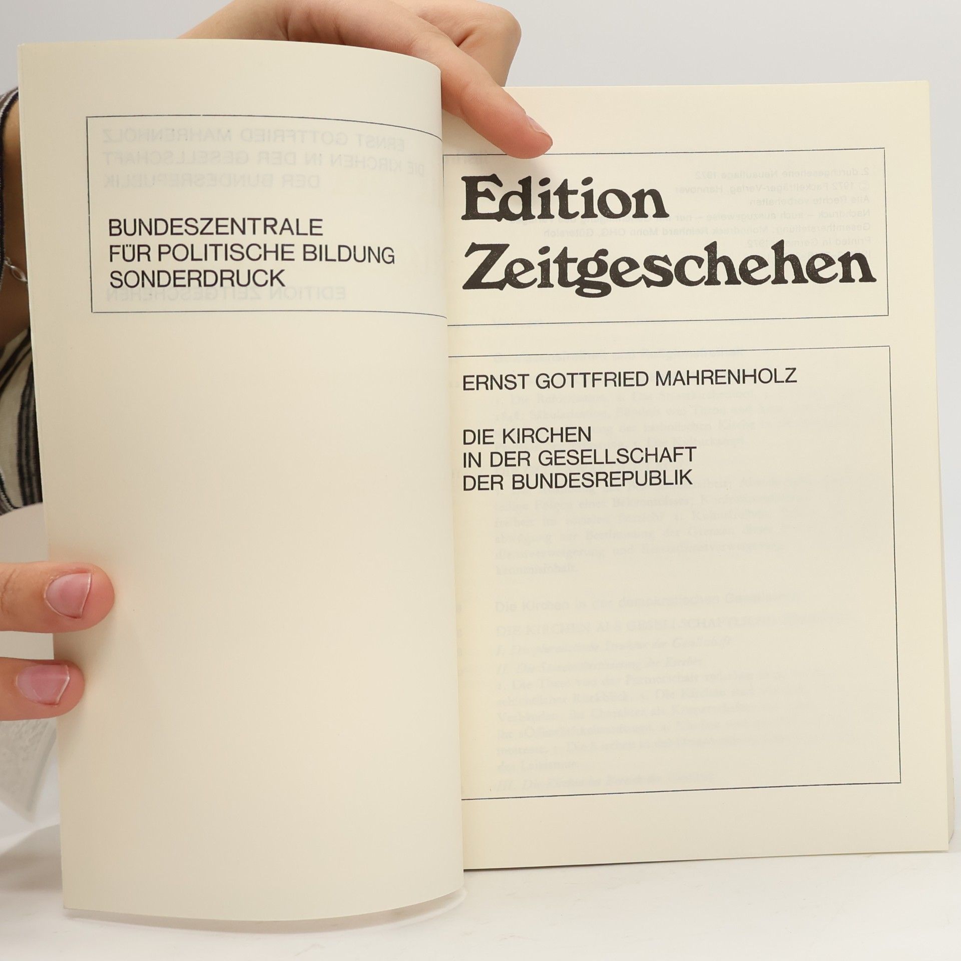 Ernst Gottfried Mahrenholz Die kirchen in der Gesellschaft der Bundesrepublik