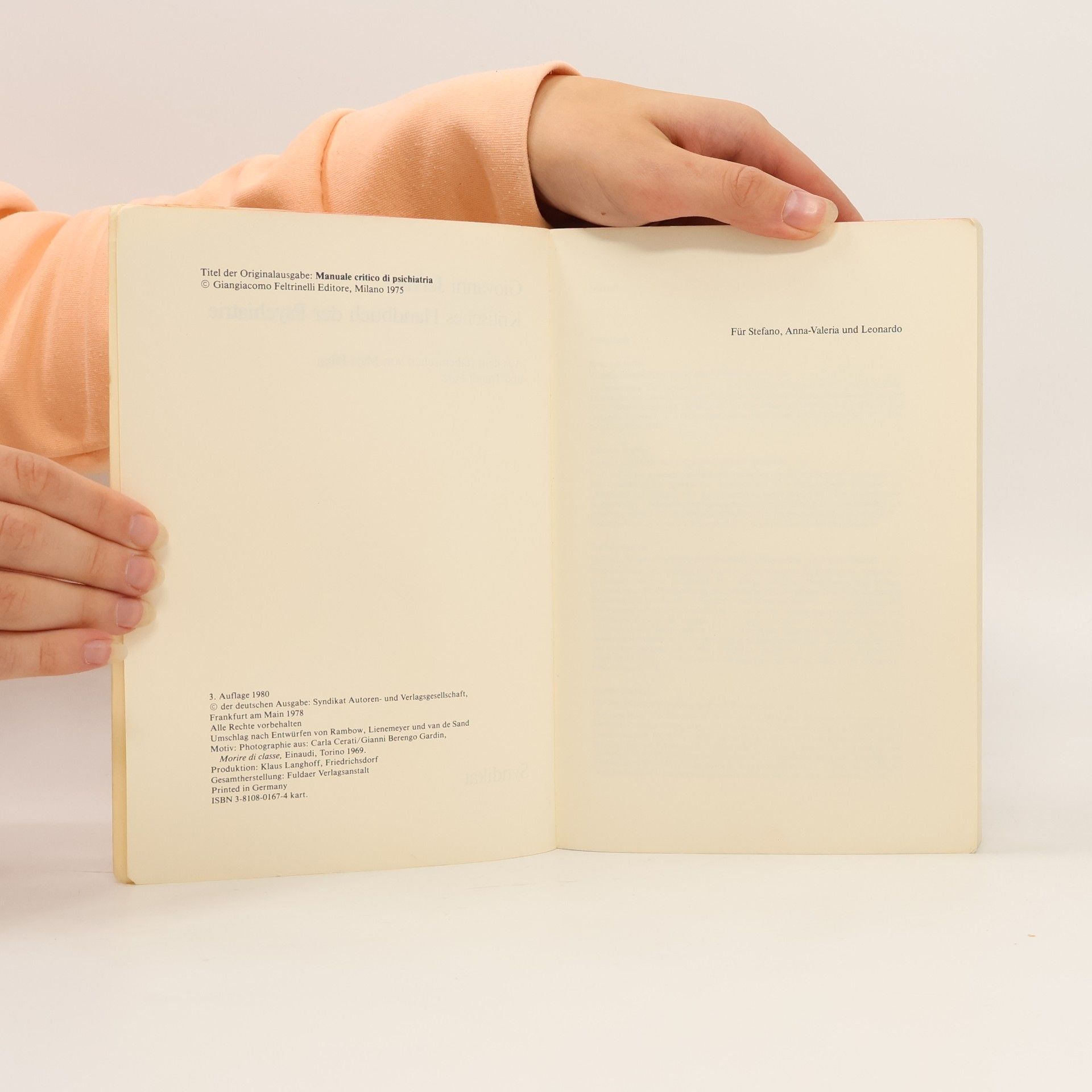 Giovanni Jervis Kritisches Handbuch der Psychiatrie