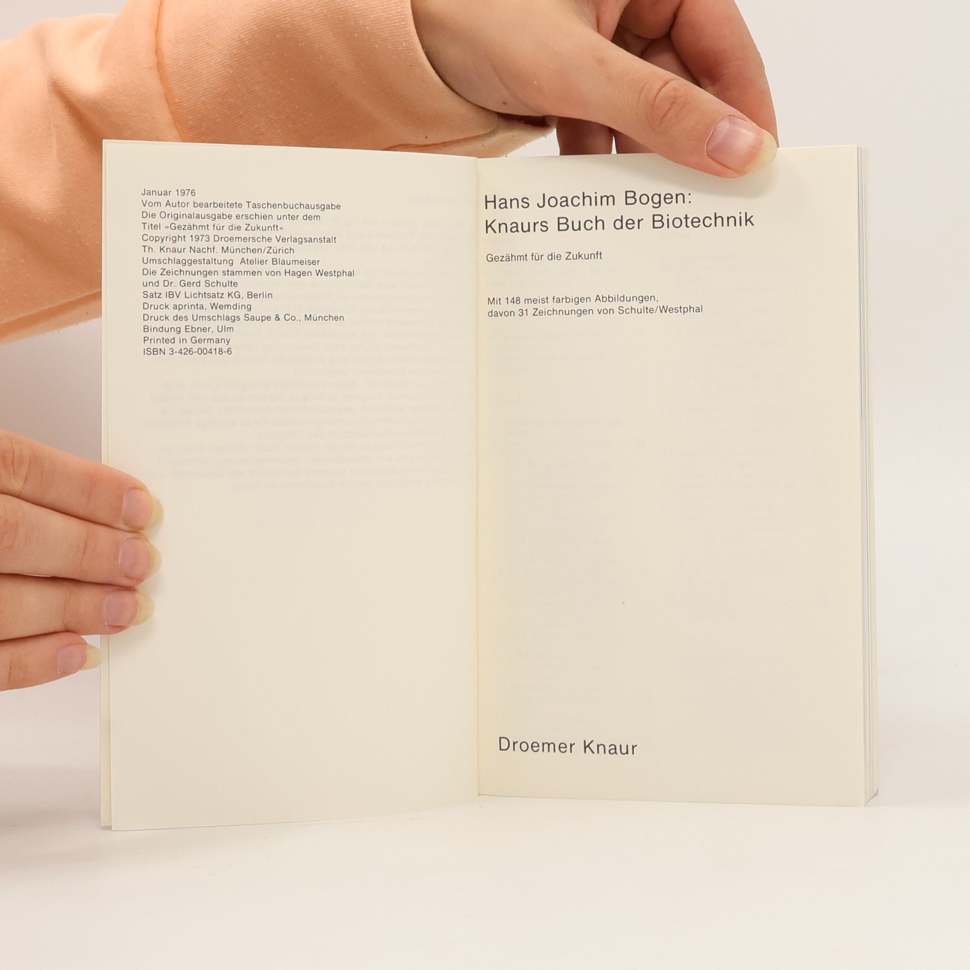 Hans Joachim Bogen Knaurs Buch der Biotechnik