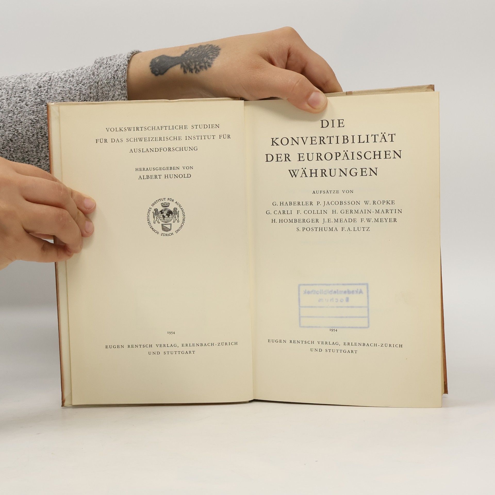 Gottfried Haberler Die Konvertibilität der europäischen Währungen