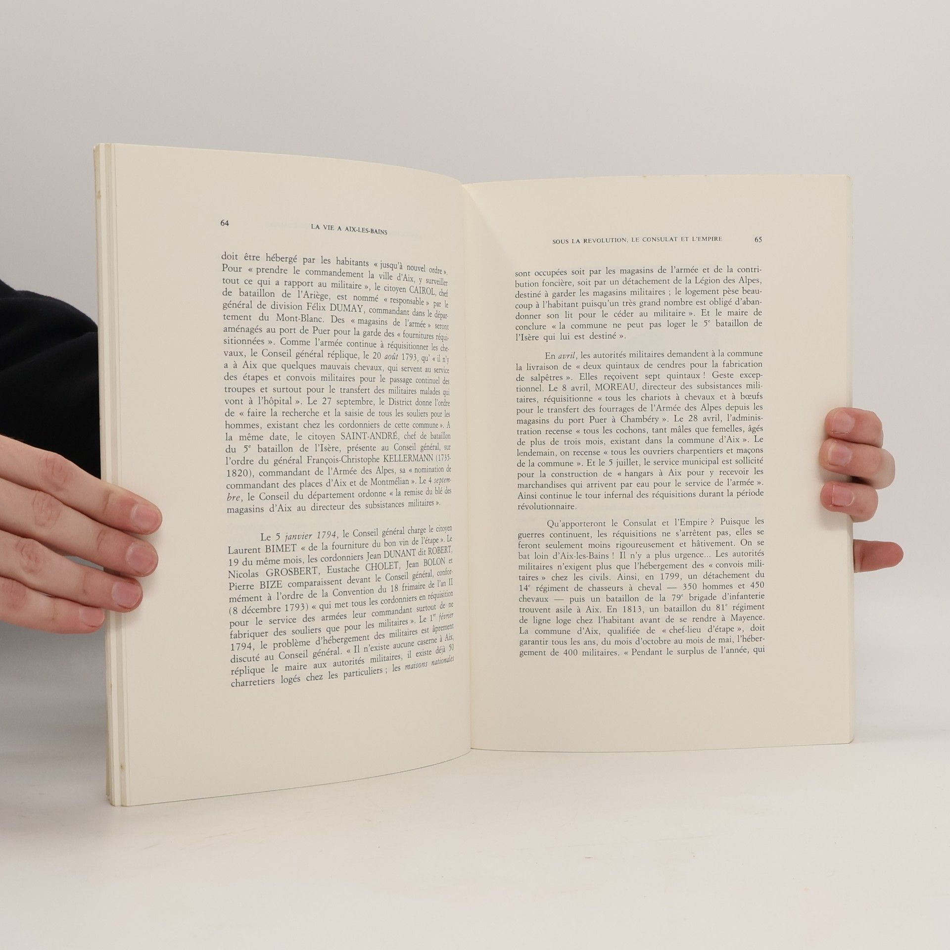 Zoltan-Étienne Harsany La vie à Aix-les-Bains sous la Révolution, le Consulat et l'Empire (1792-1815)