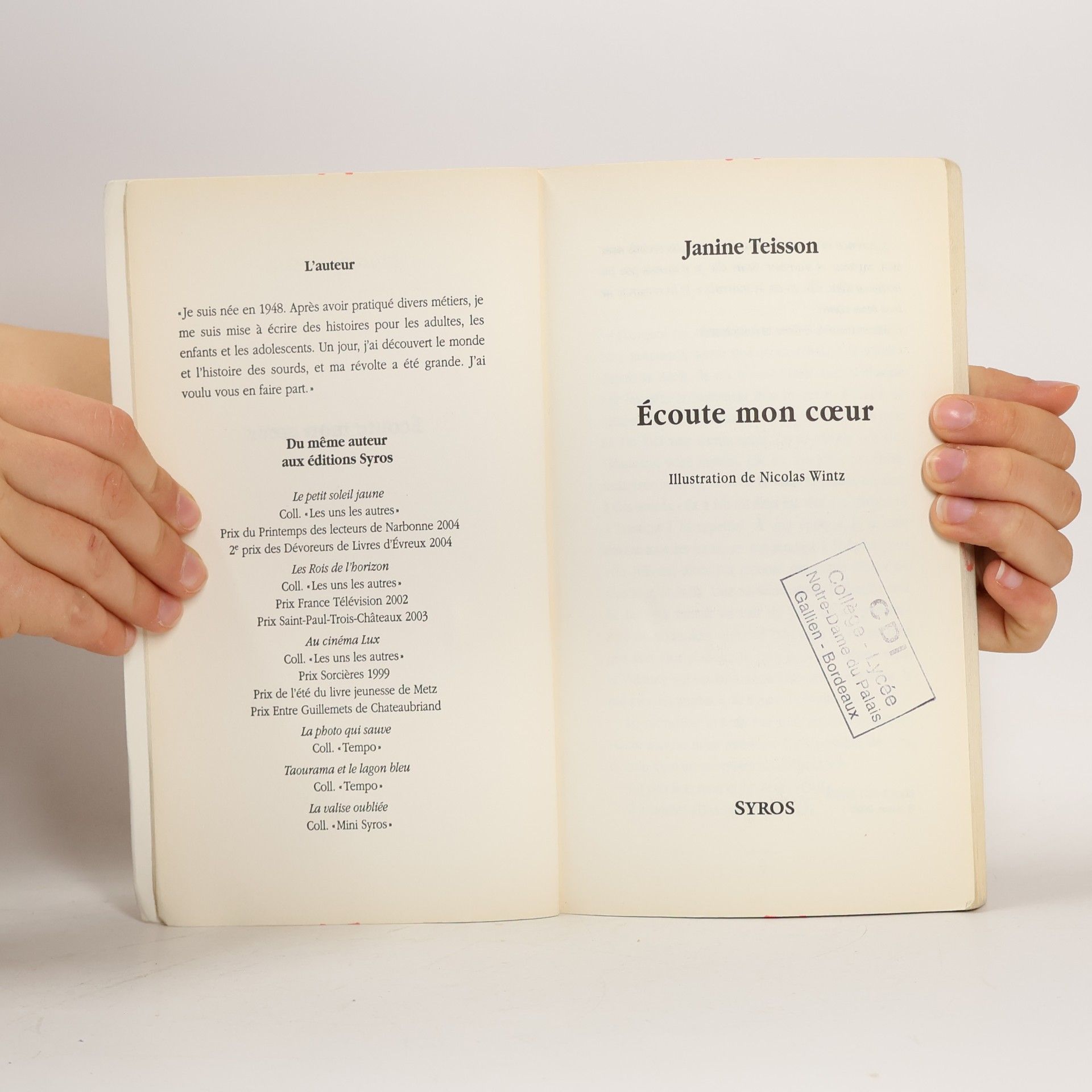 Janine Teisson Les uns les autres: Écoute mon cœur