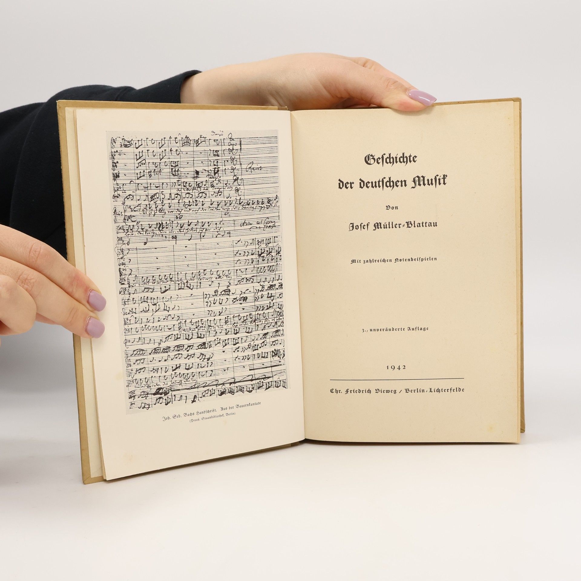 Josef Müller Blattau Geschichte der deutschen Musik