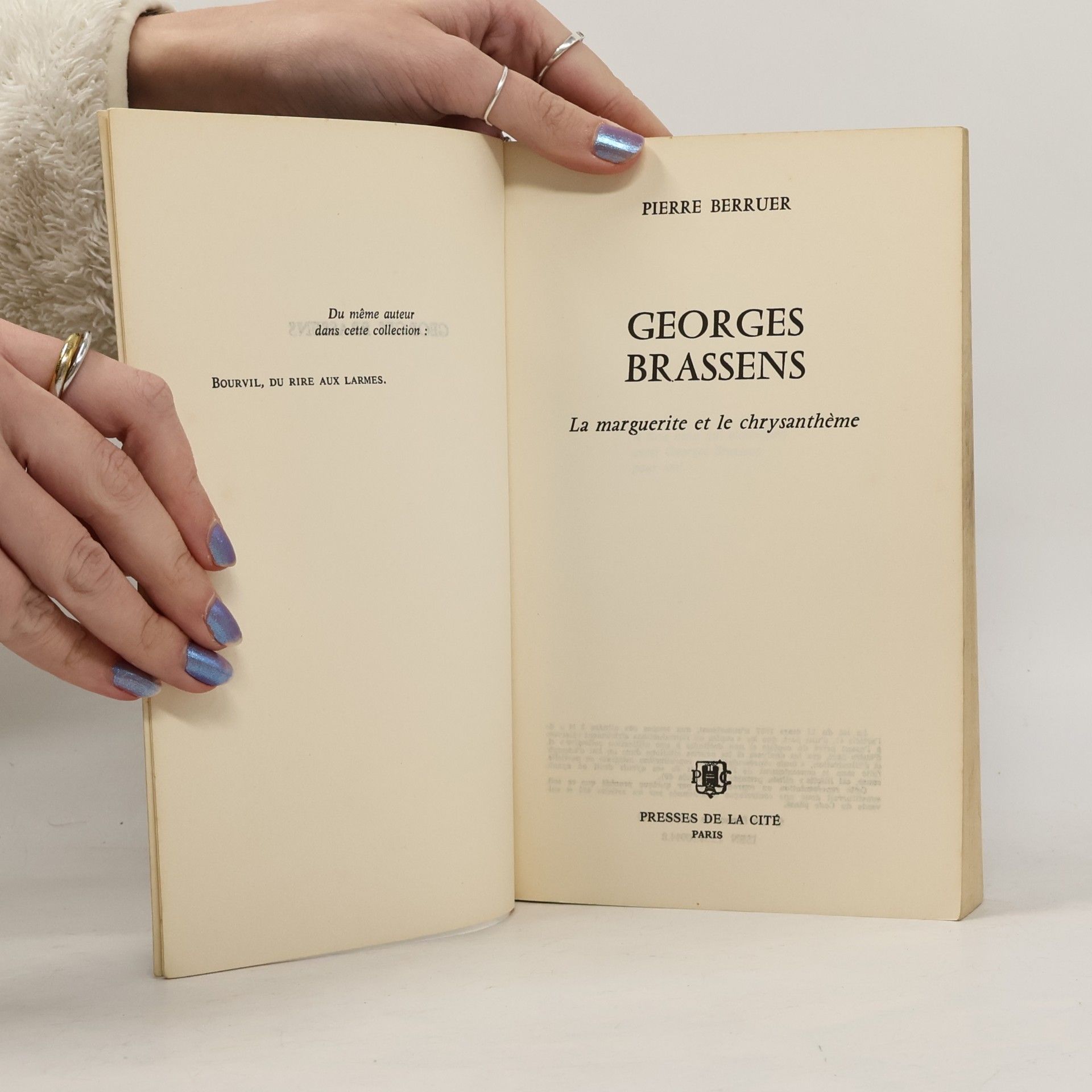 Pierre Berruer Georges Brassens « la marguerite et le chrysanthème »