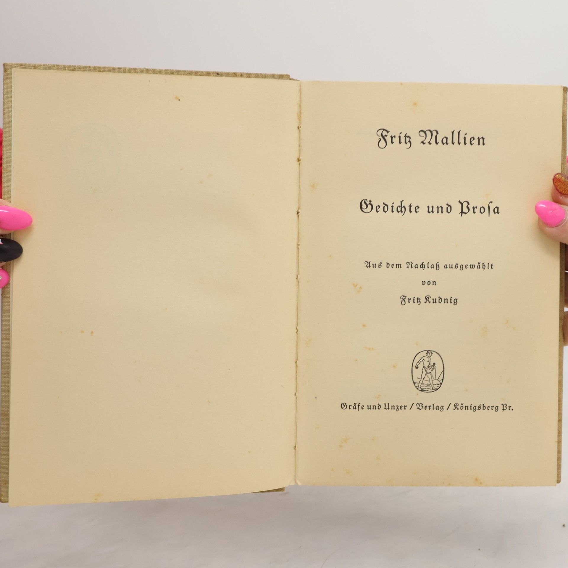 Fritz Mallien Gedichte und Prosa