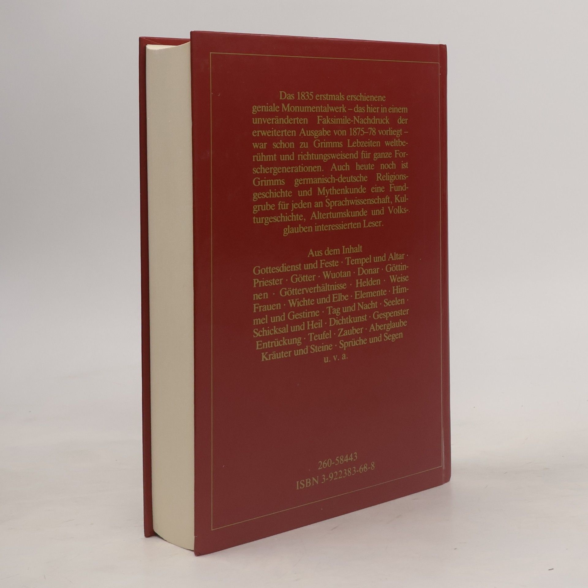 Grimm Jacob Deutsche Mythologie I