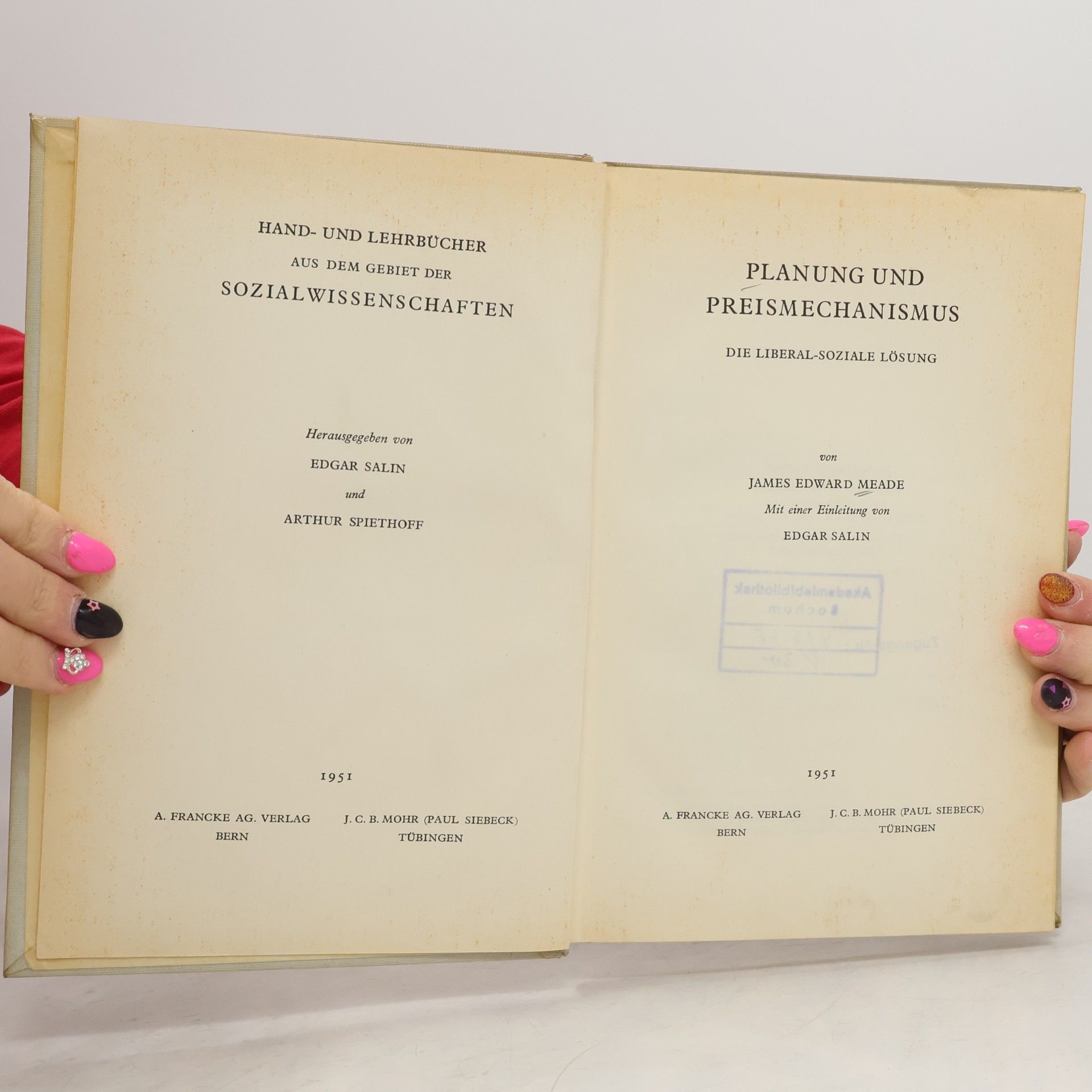 James Edward Meade Planung und Preismechanismus