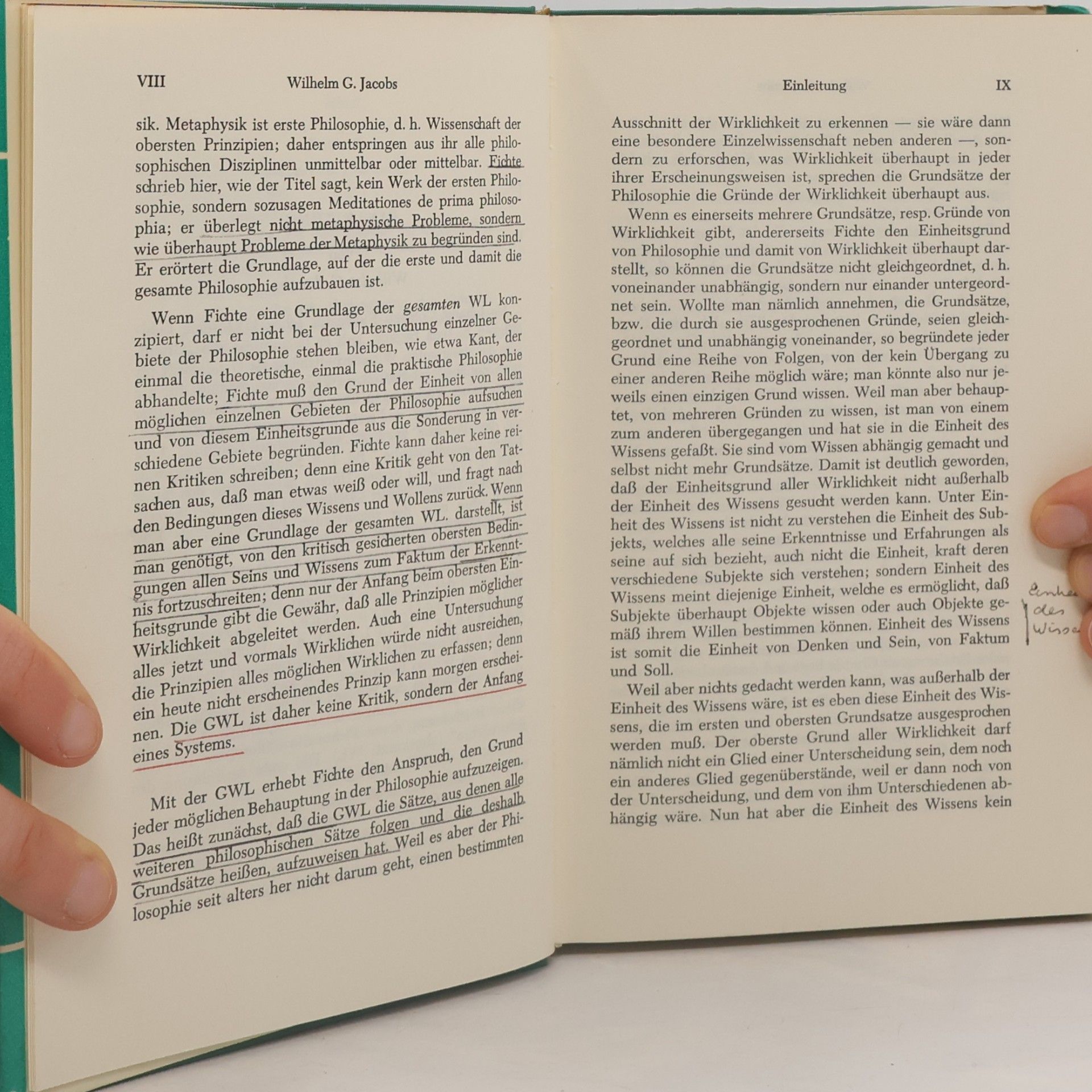 Johann Gottlieb Fichte Grundlage der gesamten Wissenschaftslehre (1794)