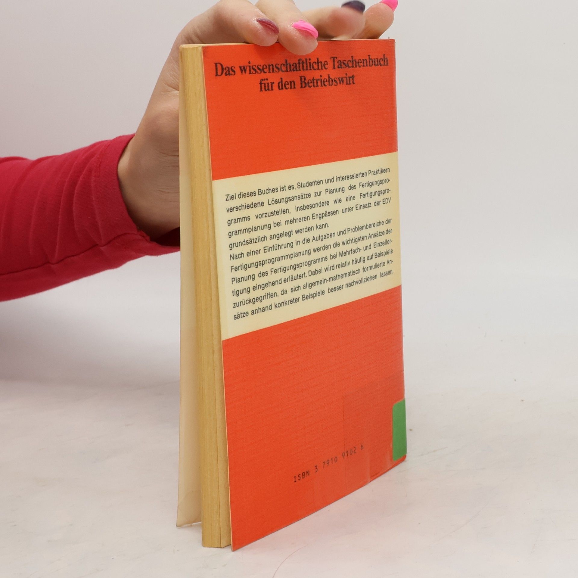 Klaus Backhaus Sammlung Poeschel: Fertigungsprogrammplanung