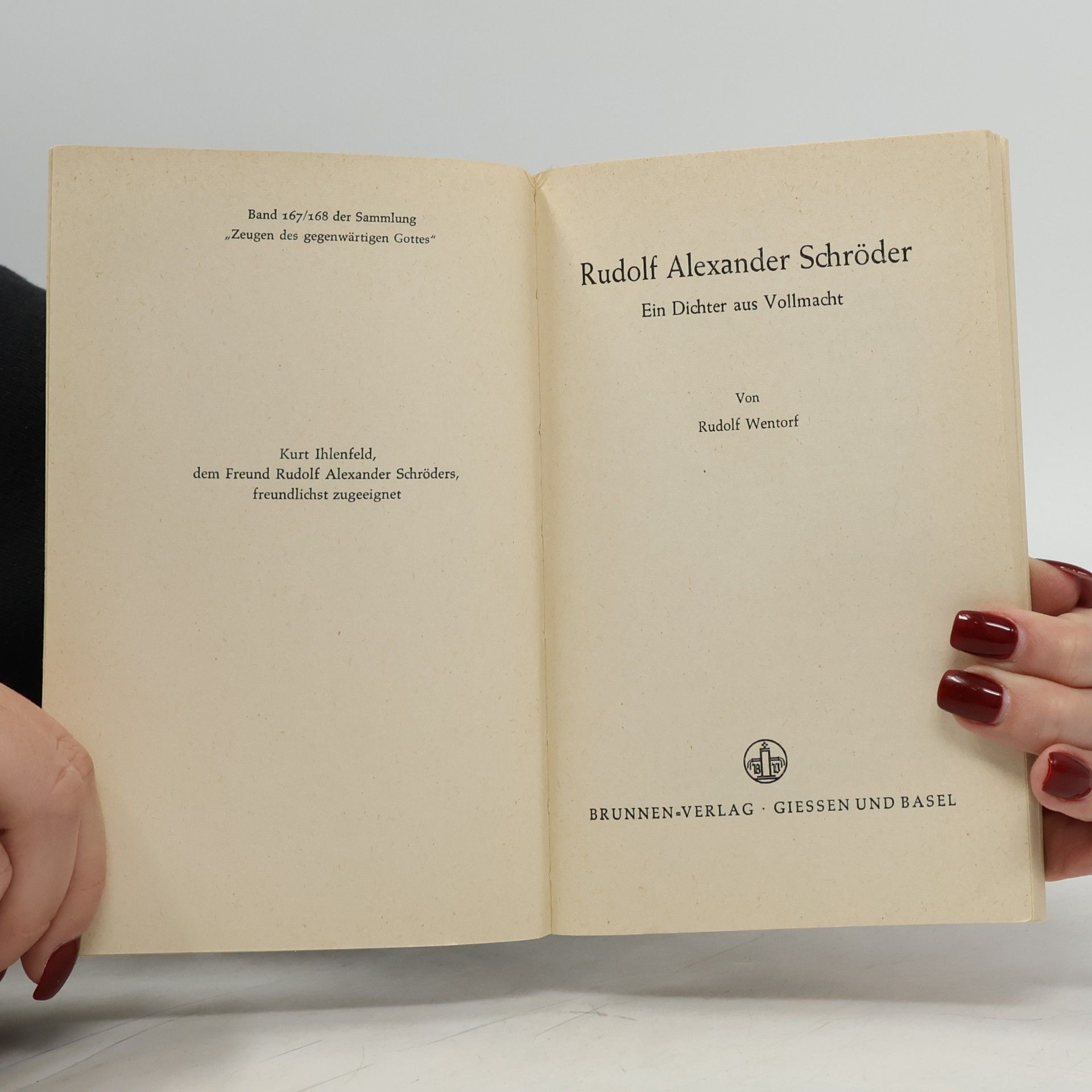Rudolf Wentorf Rudolf Alex. Schröder