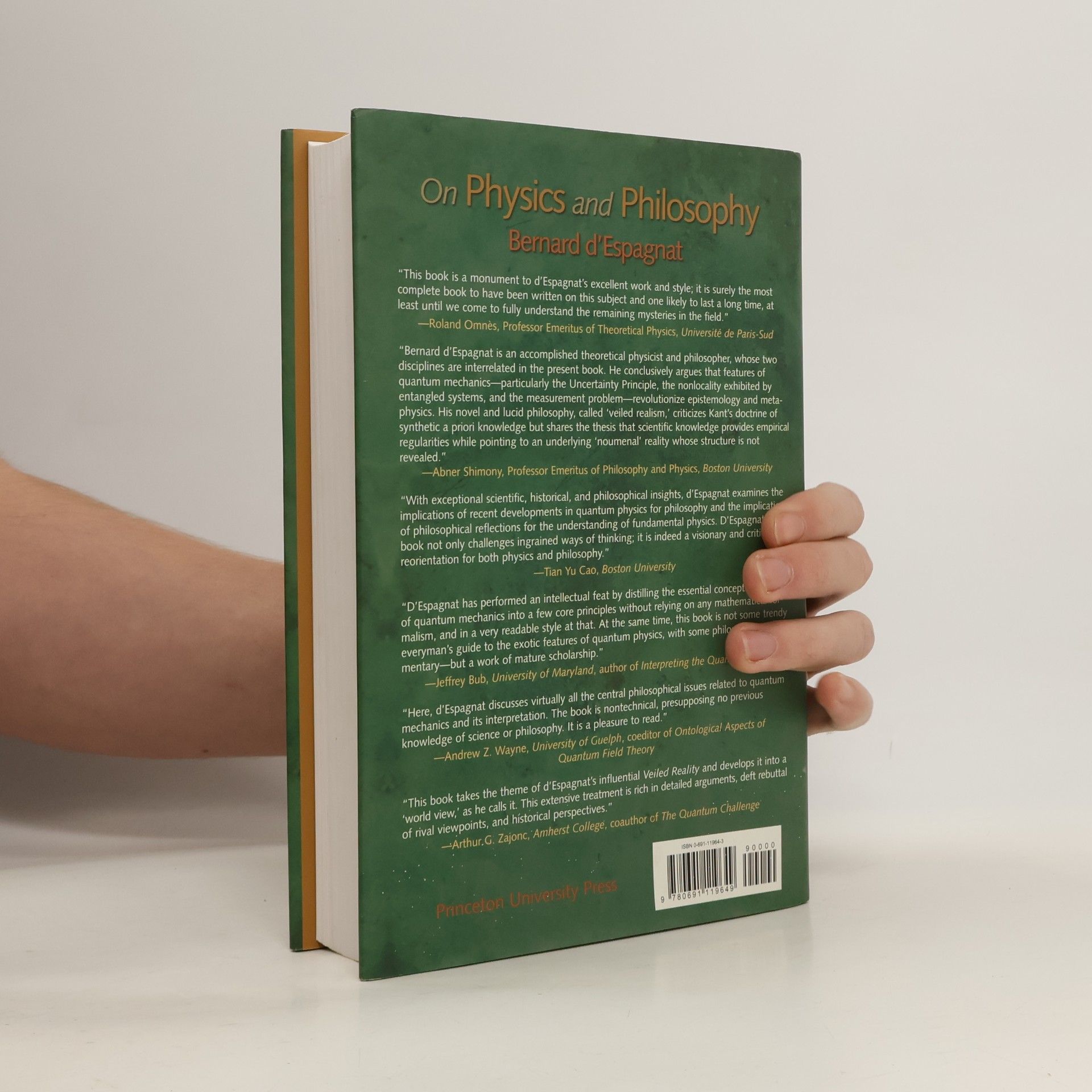 Bernard d Espagnat On Physics and Philosophy