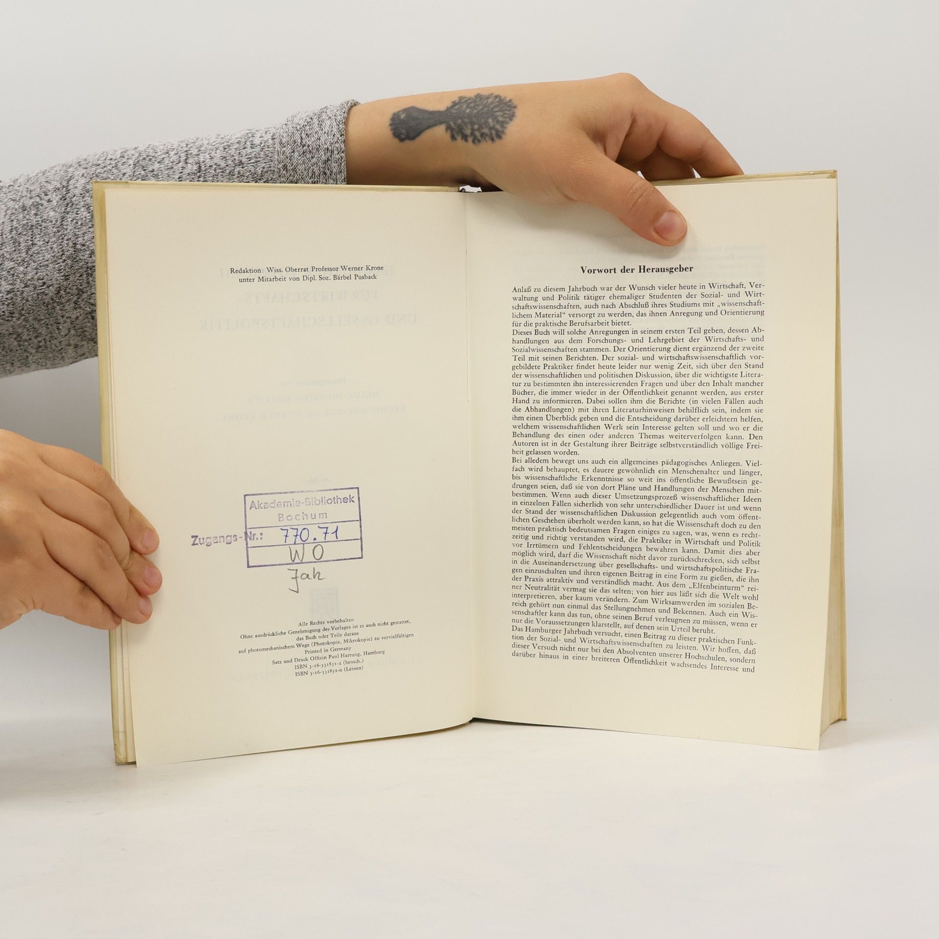 Heinz-Dietrich Ortlieb Hamburger Jahrbuch für Wirtschafts- und Gesellschaftspolitik 16