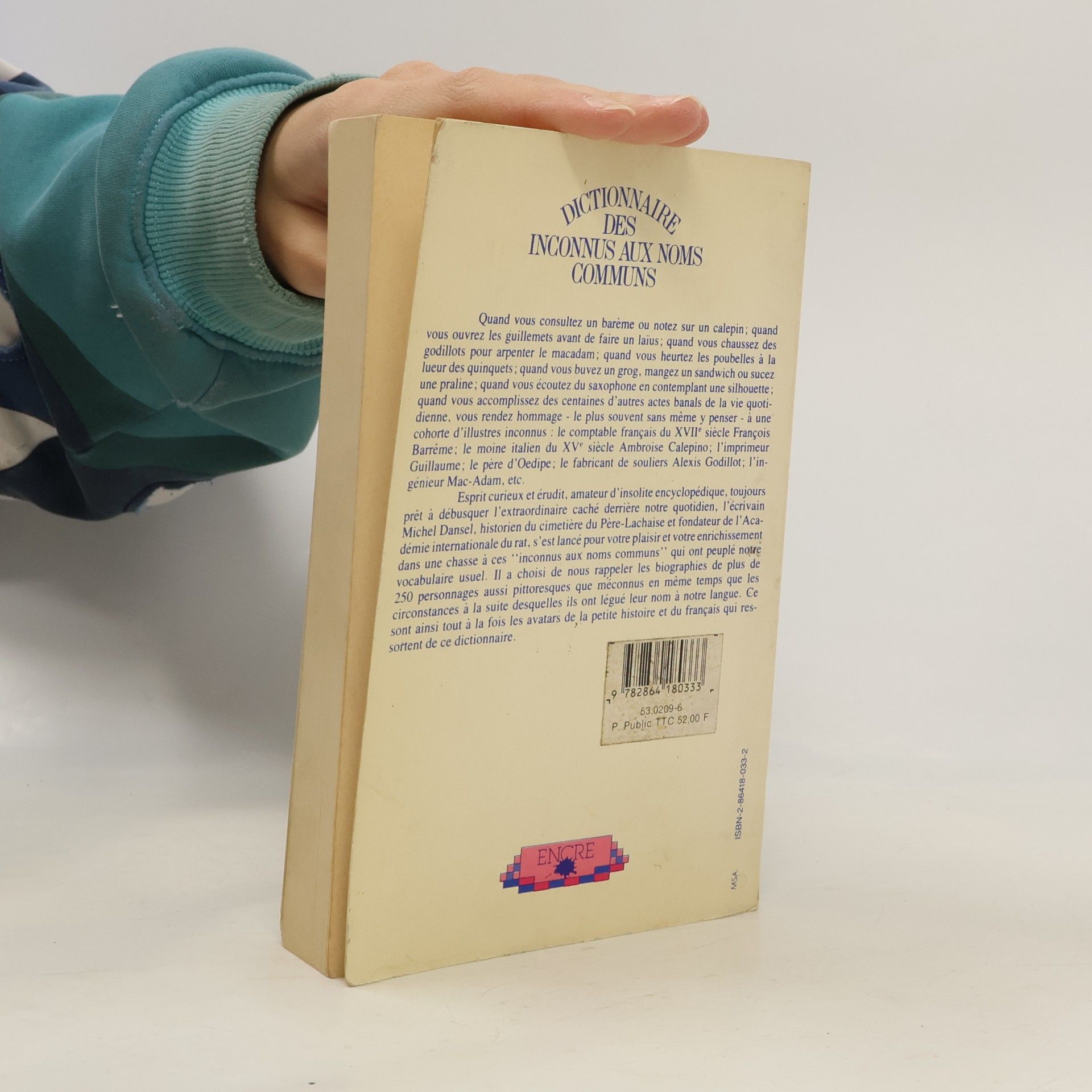 Michel Dansel Dictionnaire des inconnus aux noms communs