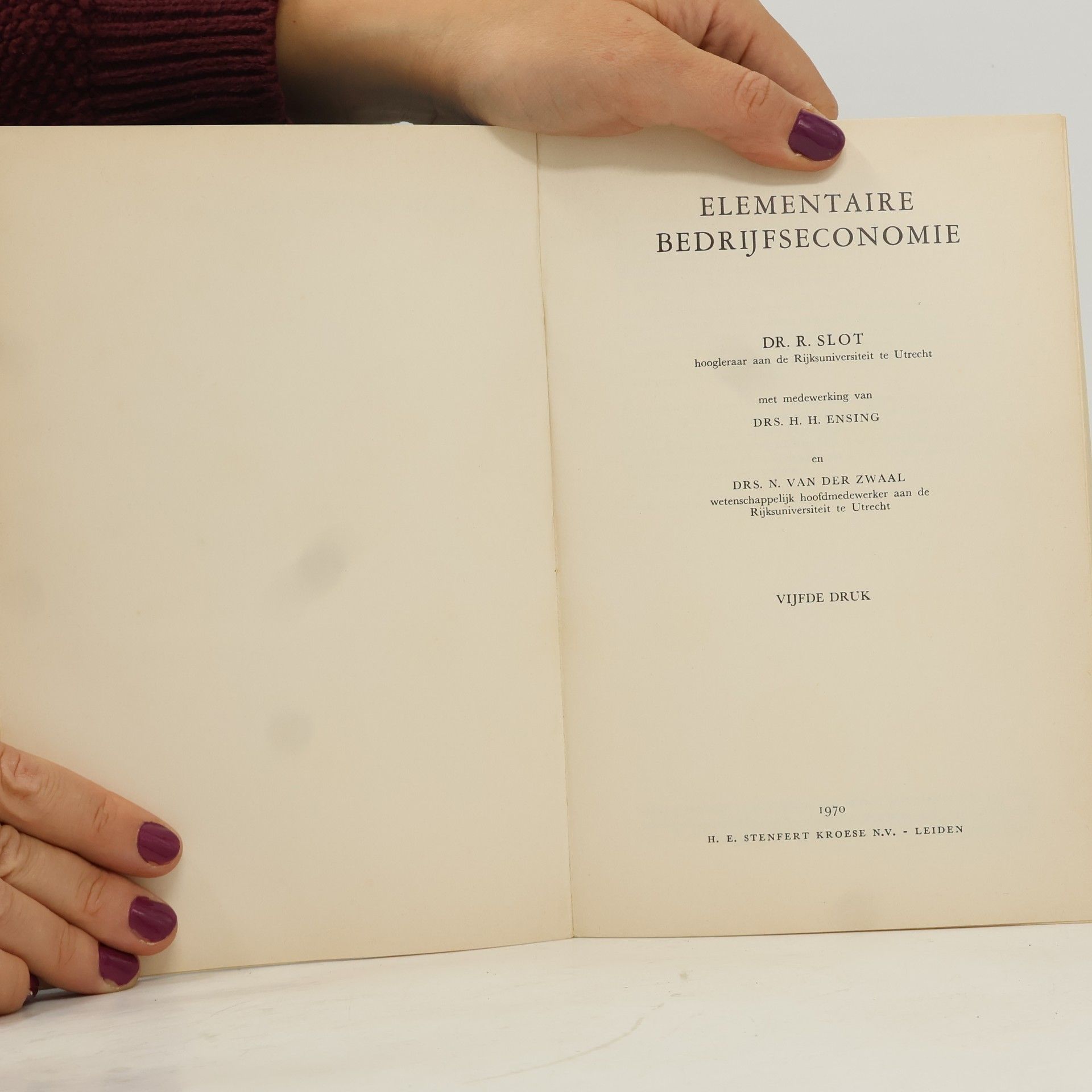 R. Slot Elementaire Bedrijfseconomie
