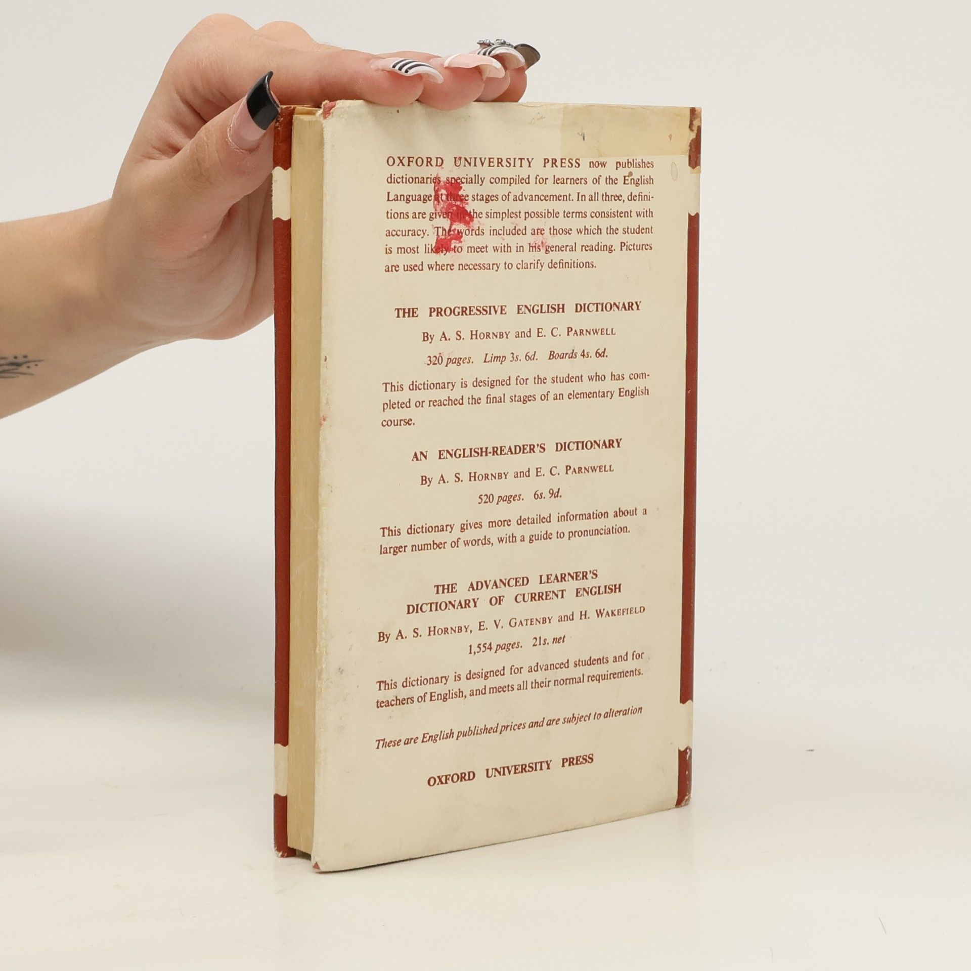 Albert Sydney Hornby The Progressive English Dictionary