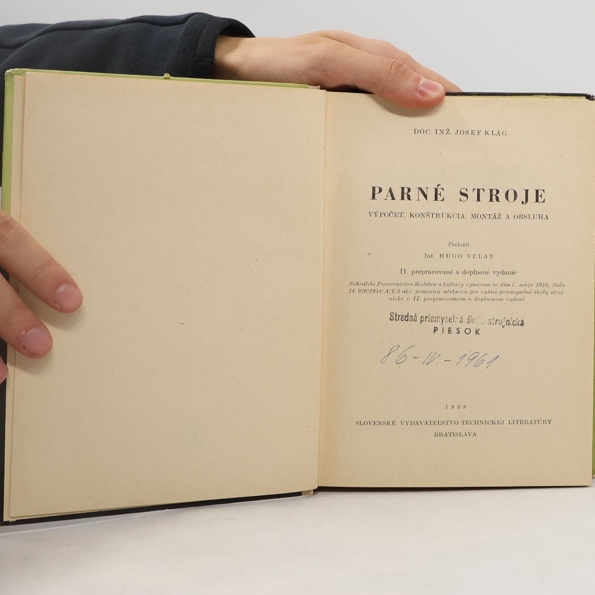 Jozef Klág Parné stroje