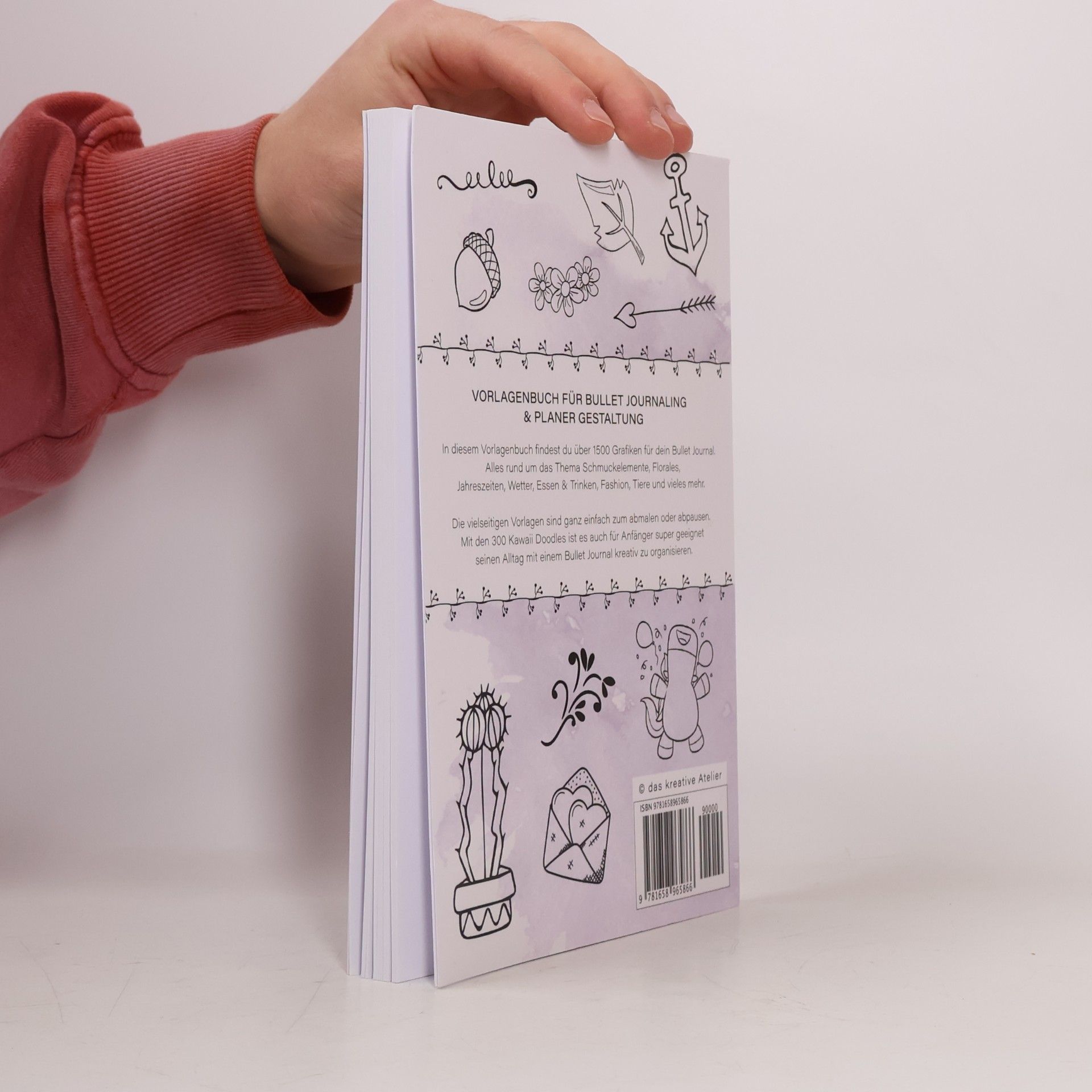 Vorlagenbuch, das kreative Atelier Vorlagenbuch: über 1500 Vorlagen für dein Bullet Journal | Planer | Kawaii Doodles | Schmuckelemente | Layout Elemente | easy Setups | Journal ... Tiere, Einhorn, Essen und Trinken,...