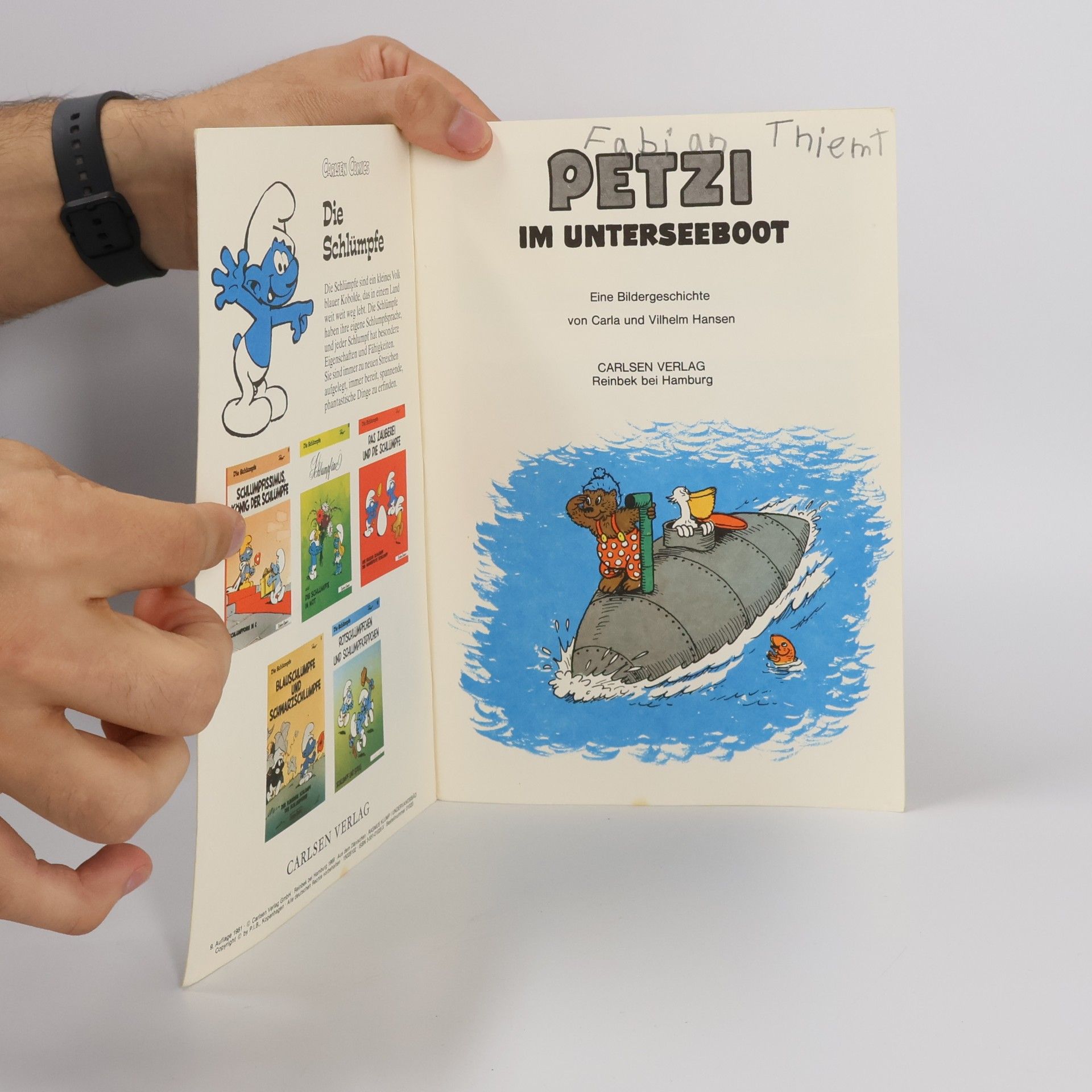 Carla Hansen Petzi im Unterseeboot