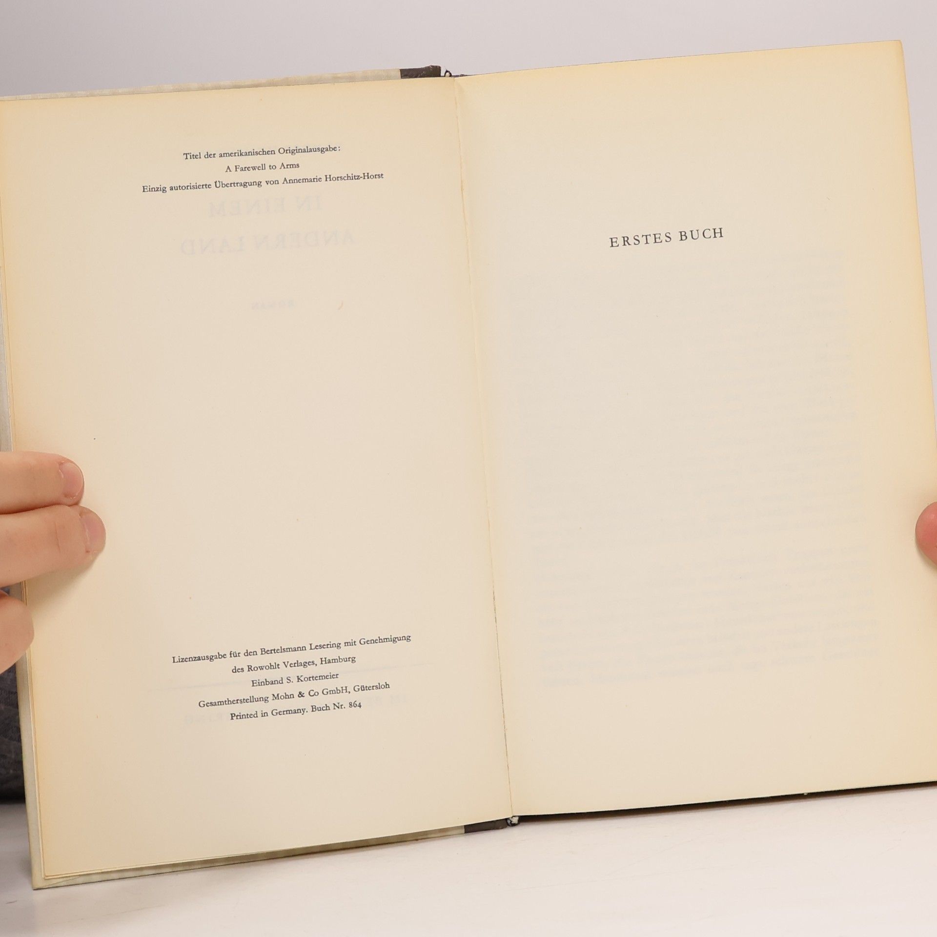 Ernest Hemingway In einem andern Land