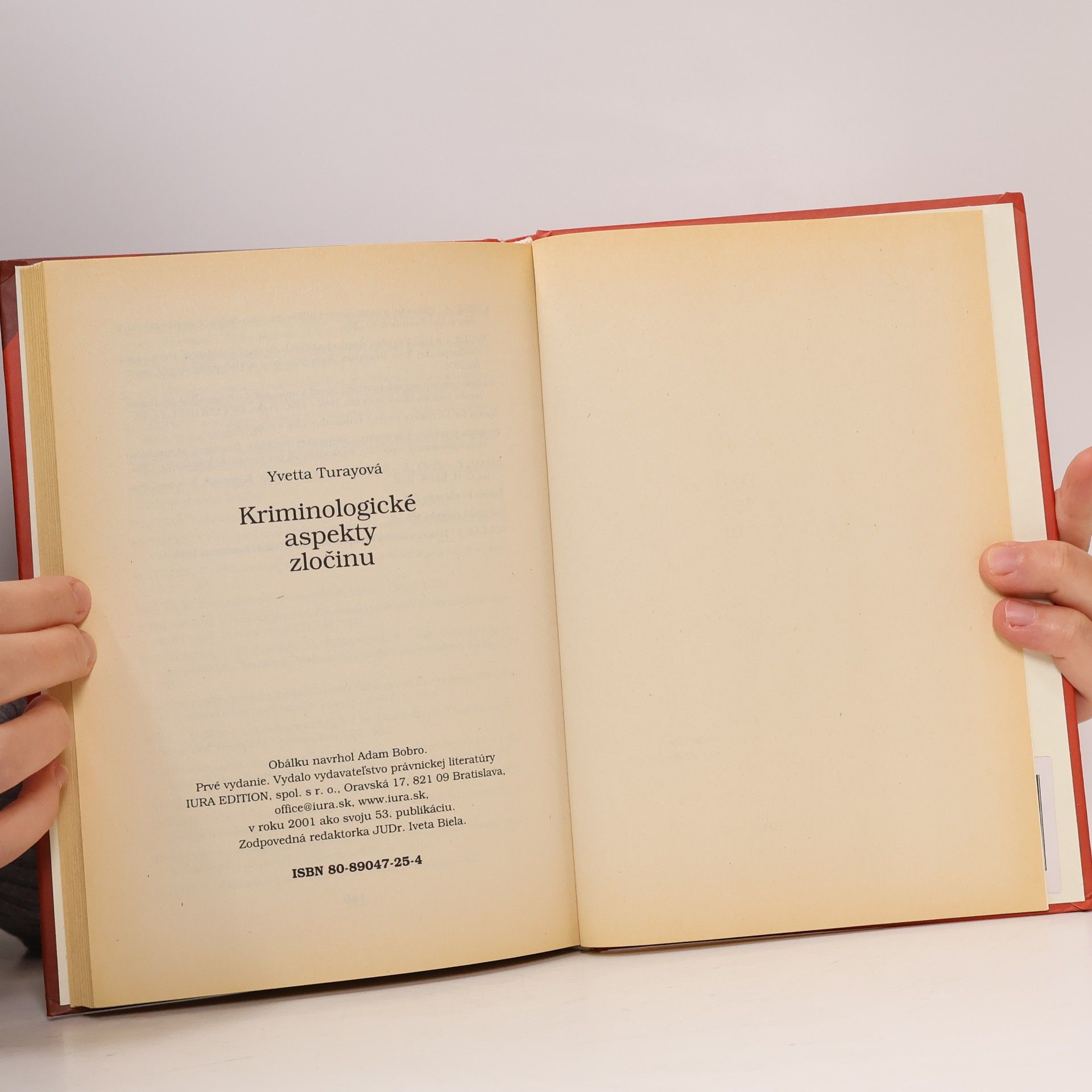 Yvetta Turayová Kriminologické aspekty zločinu