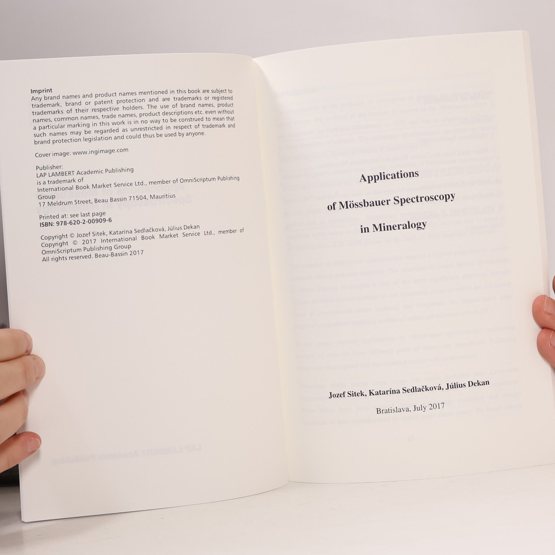 Jozef Sitek Applications of Mössbauer Spectroscopy in Mineralogy