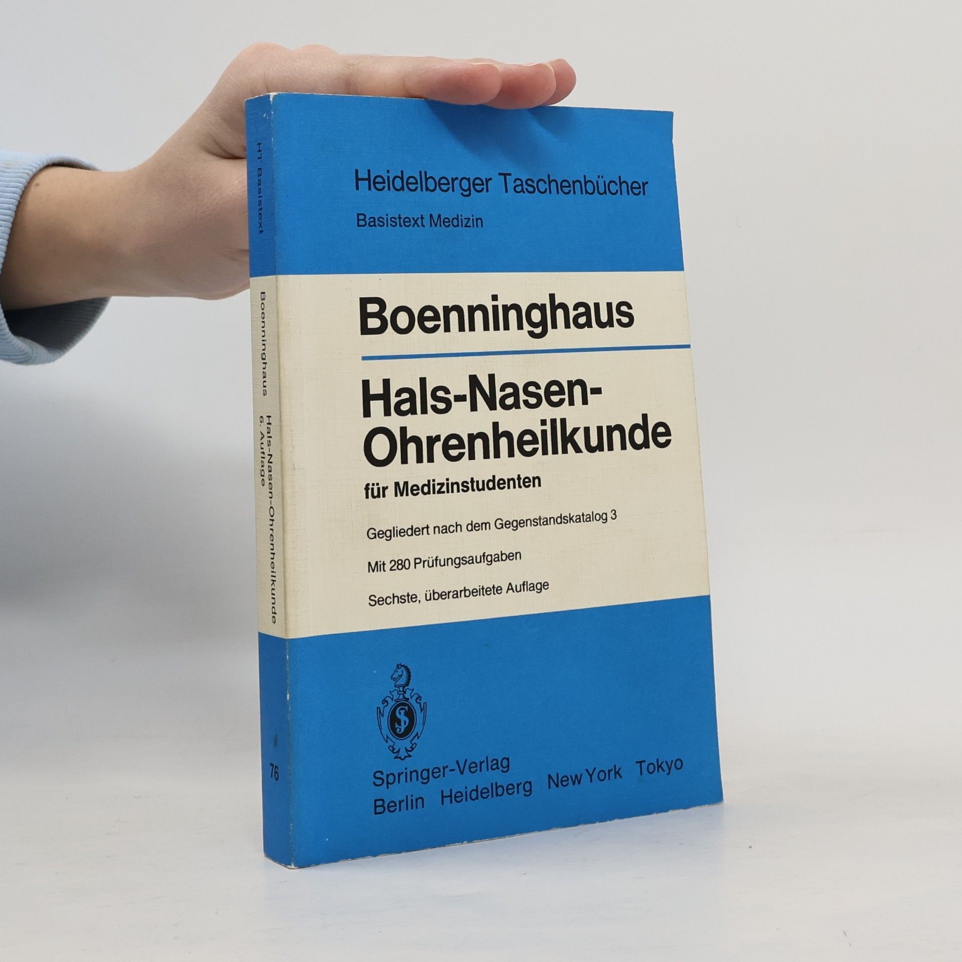 Hans-Georg Boenninghaus Heidelberger Taschenbücher: Hals-Nasen-Ohrenheilkunde für Medizinstudenten