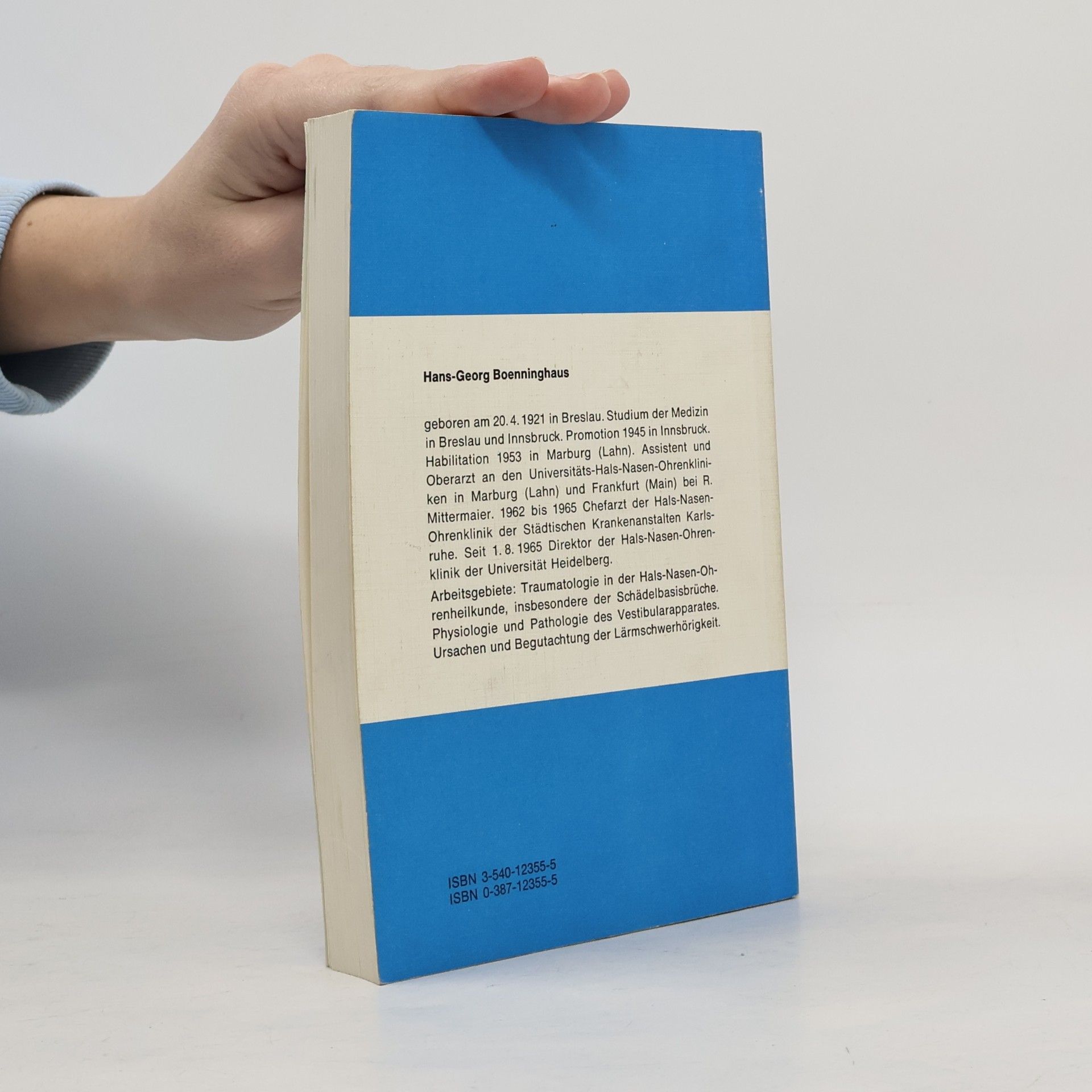 Hans-Georg Boenninghaus Heidelberger Taschenbücher: Hals-Nasen-Ohrenheilkunde für Medizinstudenten