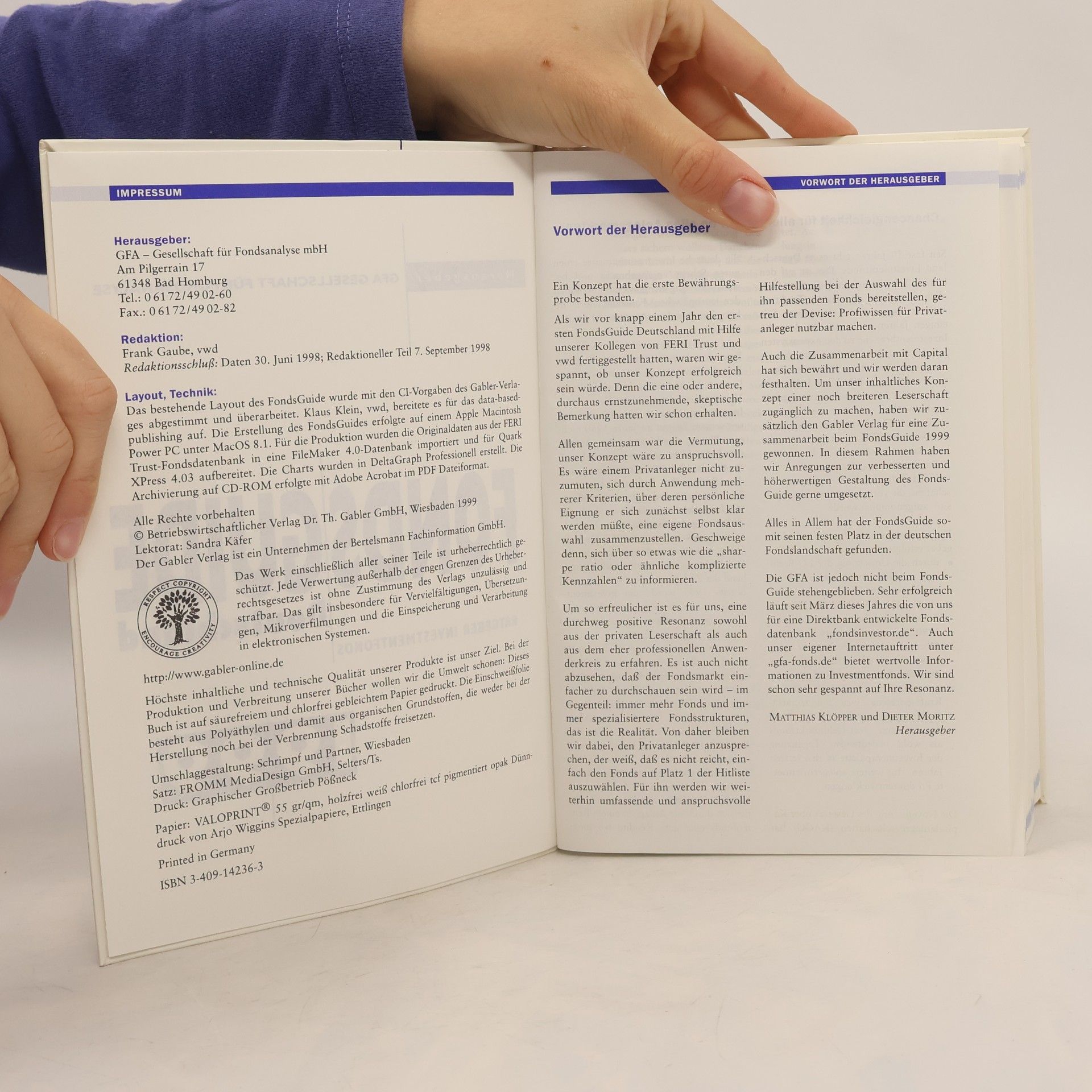 GFA Gesellschaft für Fondsanalyse FondsGuide Deutschland 1999